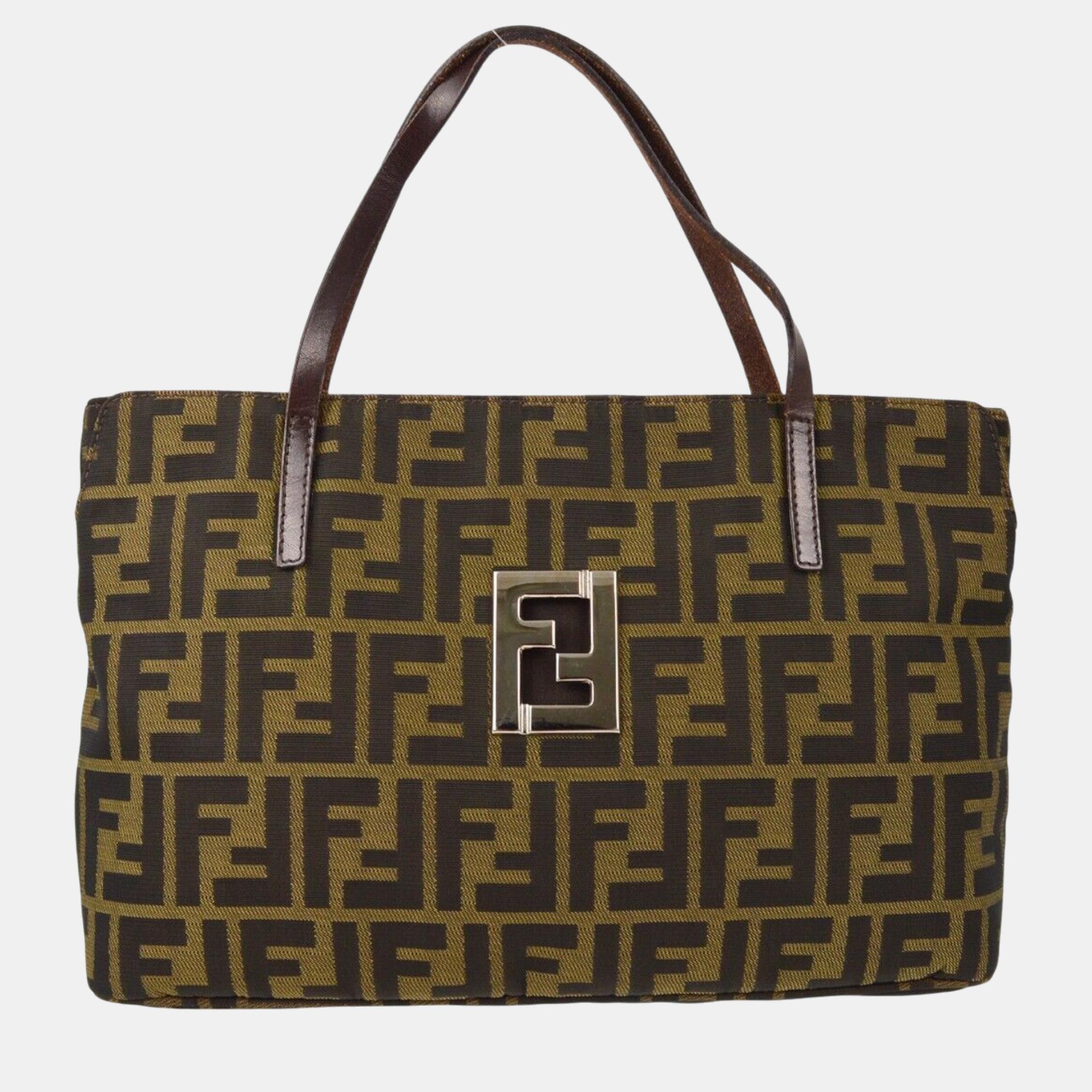 

Fendi Brown Zucca Tote Handbag