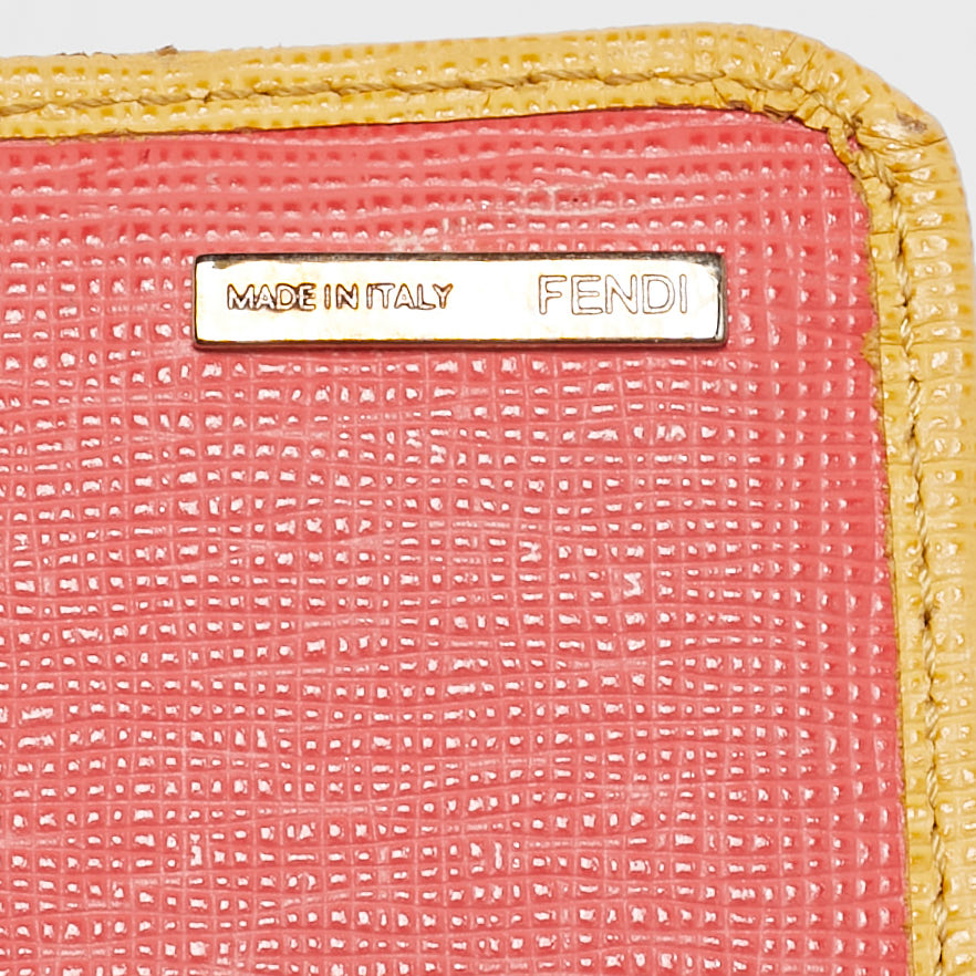 Fendi Multicolor Leather Eye Monster Flap Continental Wallet 