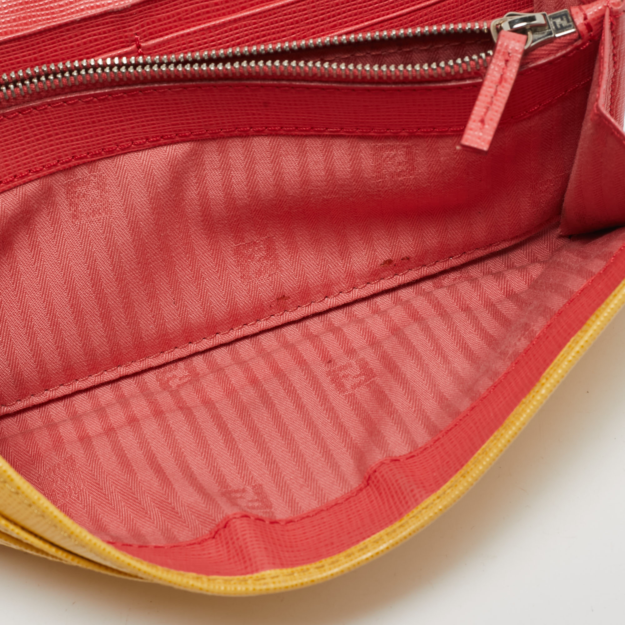 Fendi Multicolor Leather Eye Monster Flap Continental Wallet 