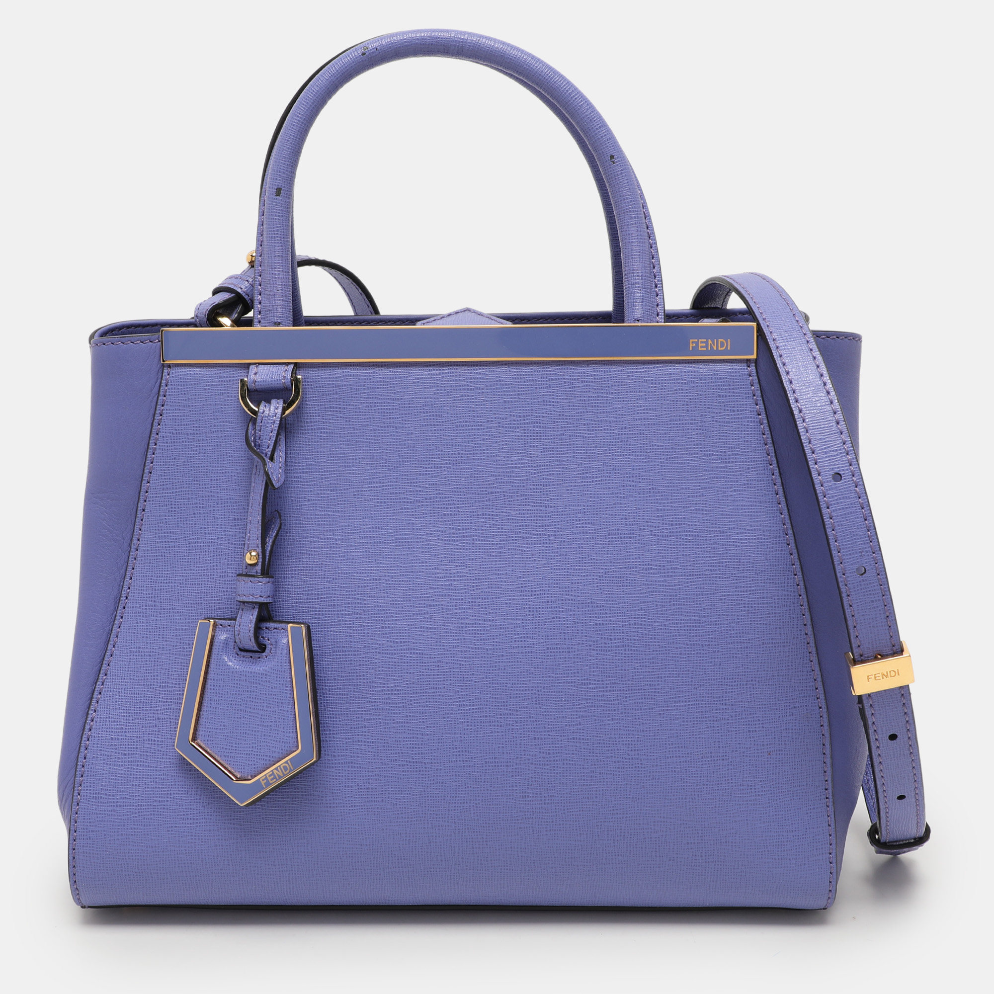 

Fendi Purple Leather  2Jours Tote