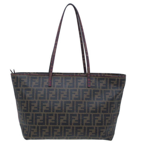 مملوكة مسبقًا Fendi Brown Zucca Canvas Roll Tote