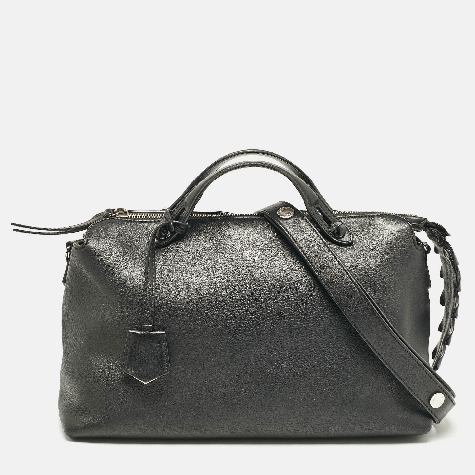 

Fendi Black Leather Large By The Way Boston Bag