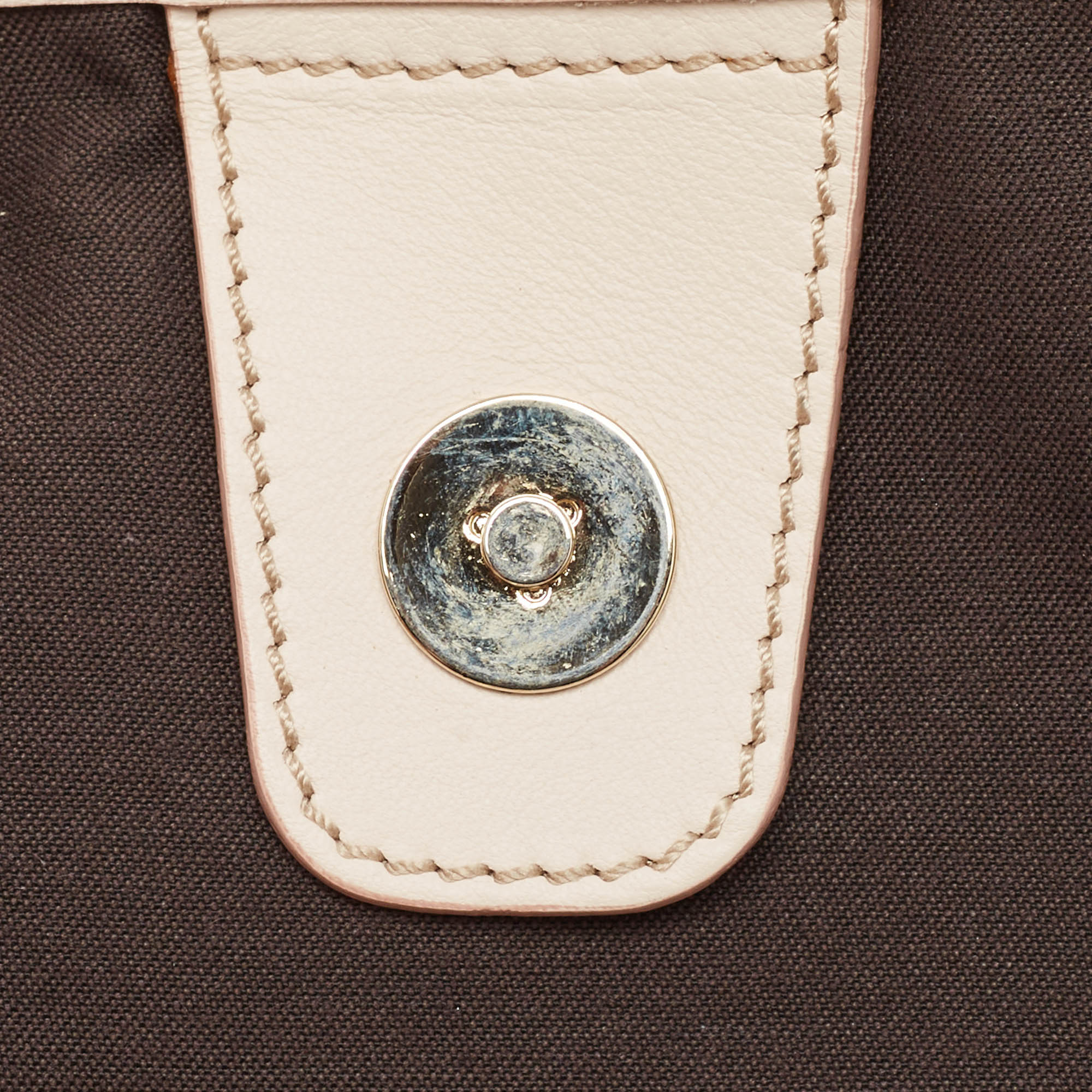 Fendi Multicolor Zucchino Fabric and Leather Charm Shoulder Bag 