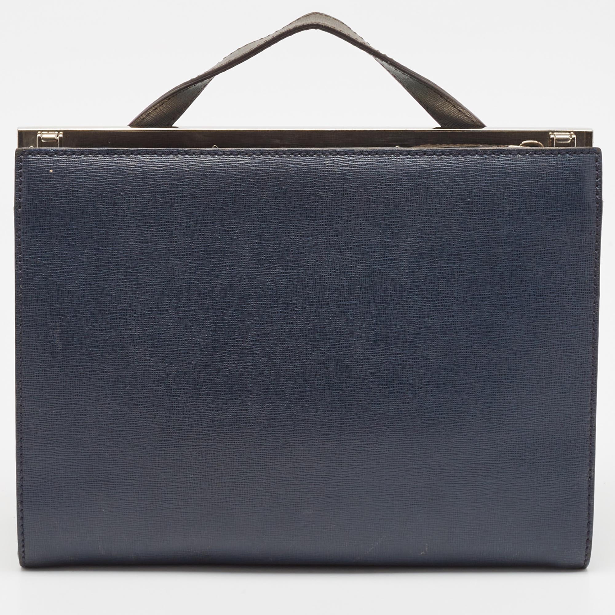 Fendi Tricolor Leather Small Demi Jour Top Handle Bag 