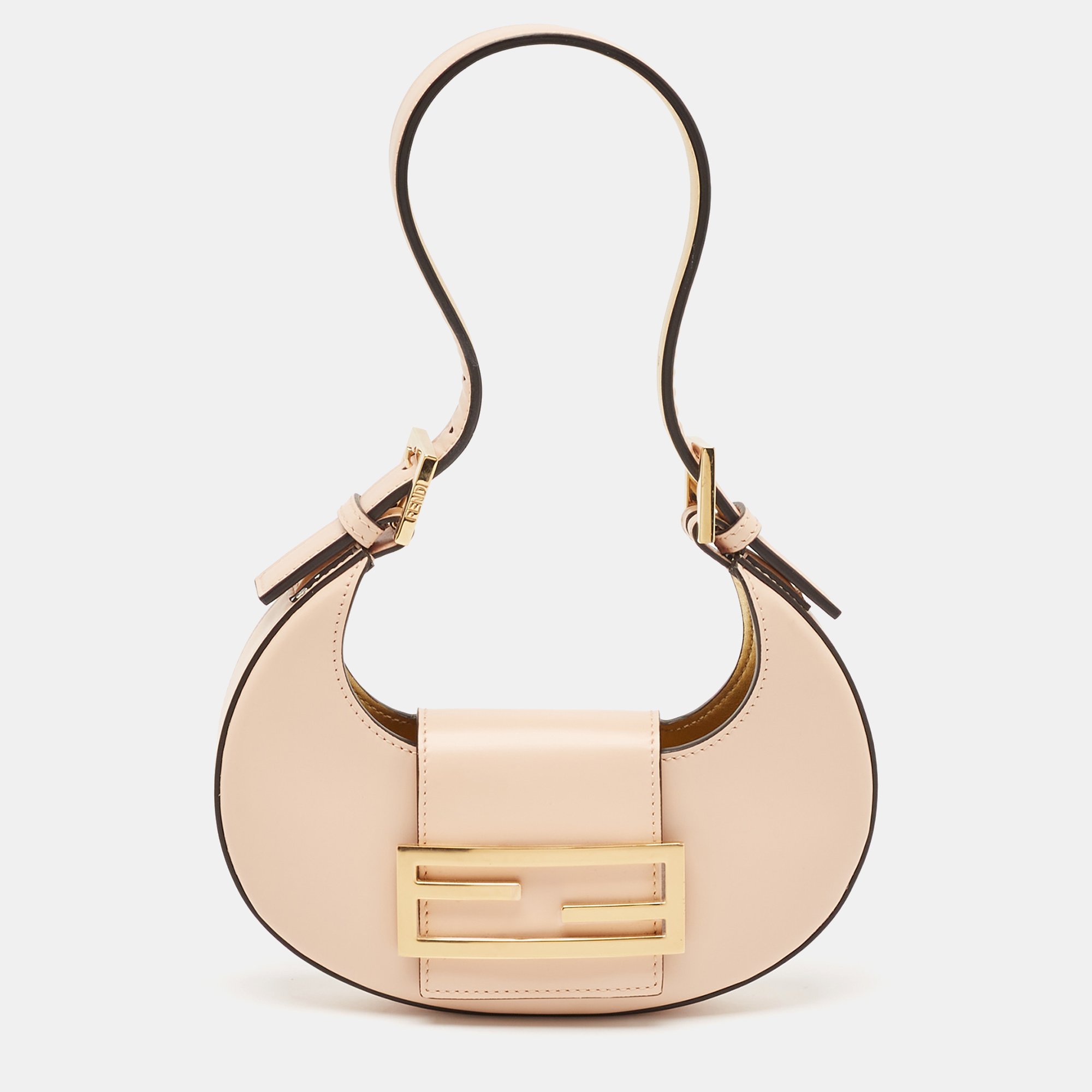 

Fendi Peach Leather Mini Cookie Hobo, Orange