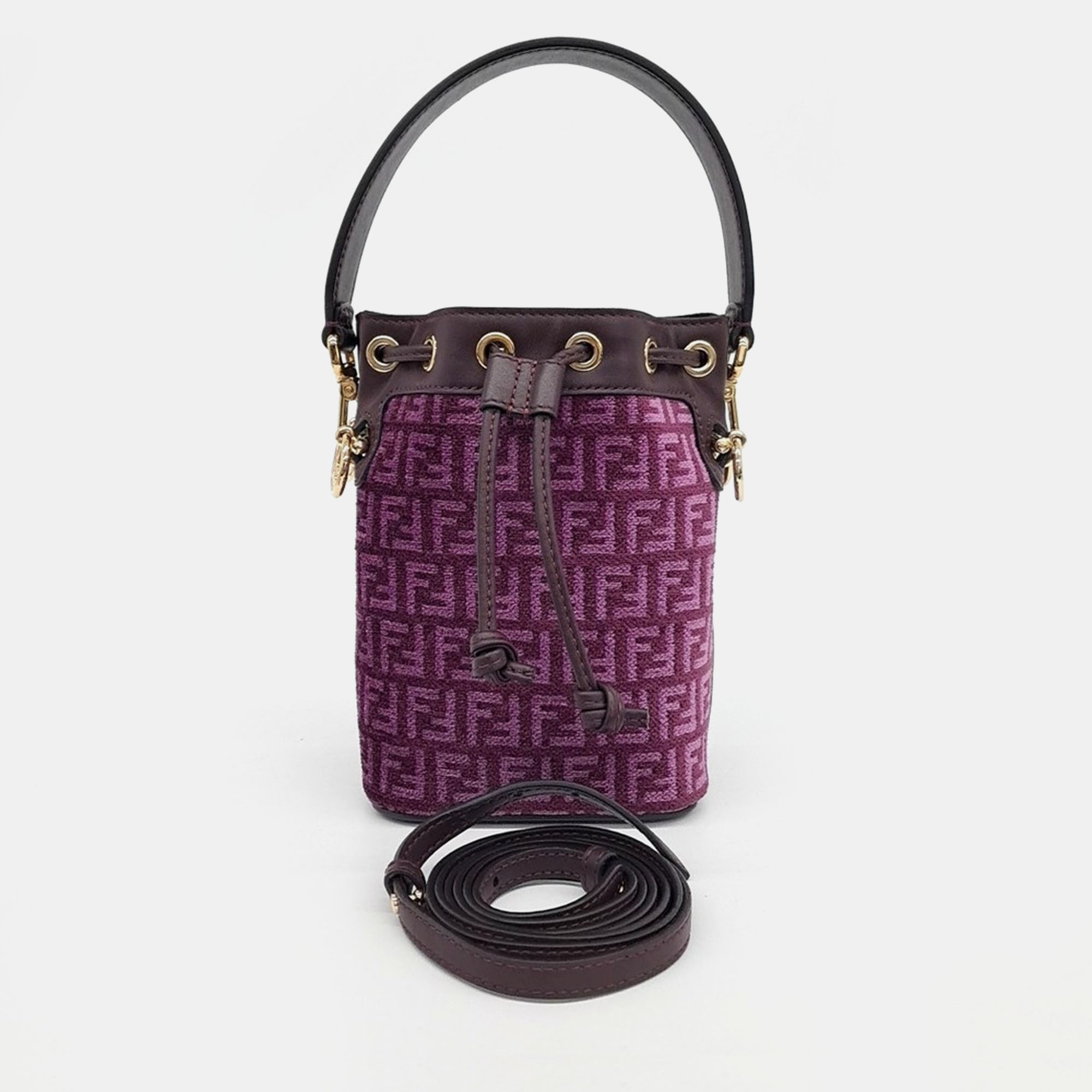 

Fendi Purple Fabric Montresor Bucket Mini Bag