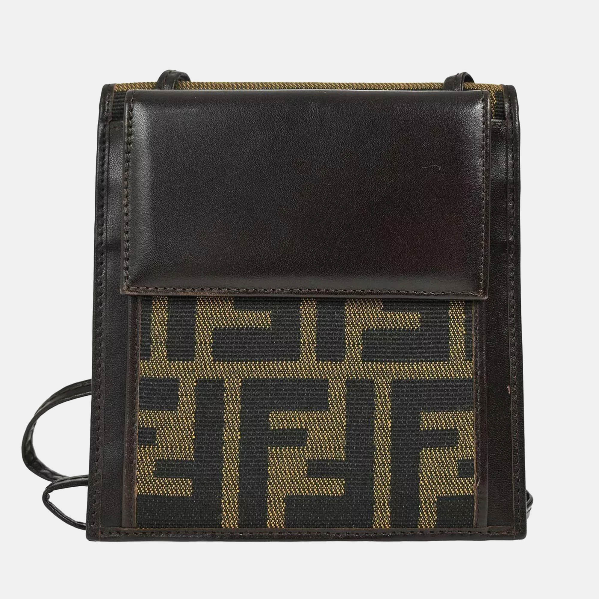 

Fendi Brown Zucca Canvas Wallet