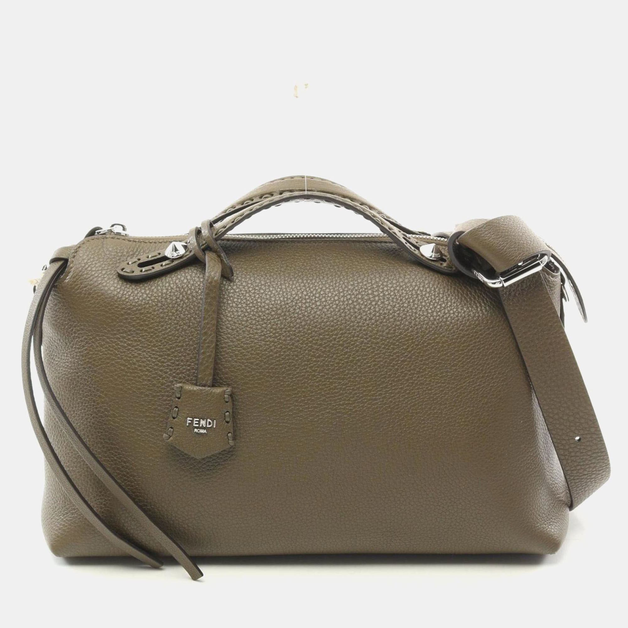 

Fendi Khaki Leather By The Way Selleria Large Handbag, Brown