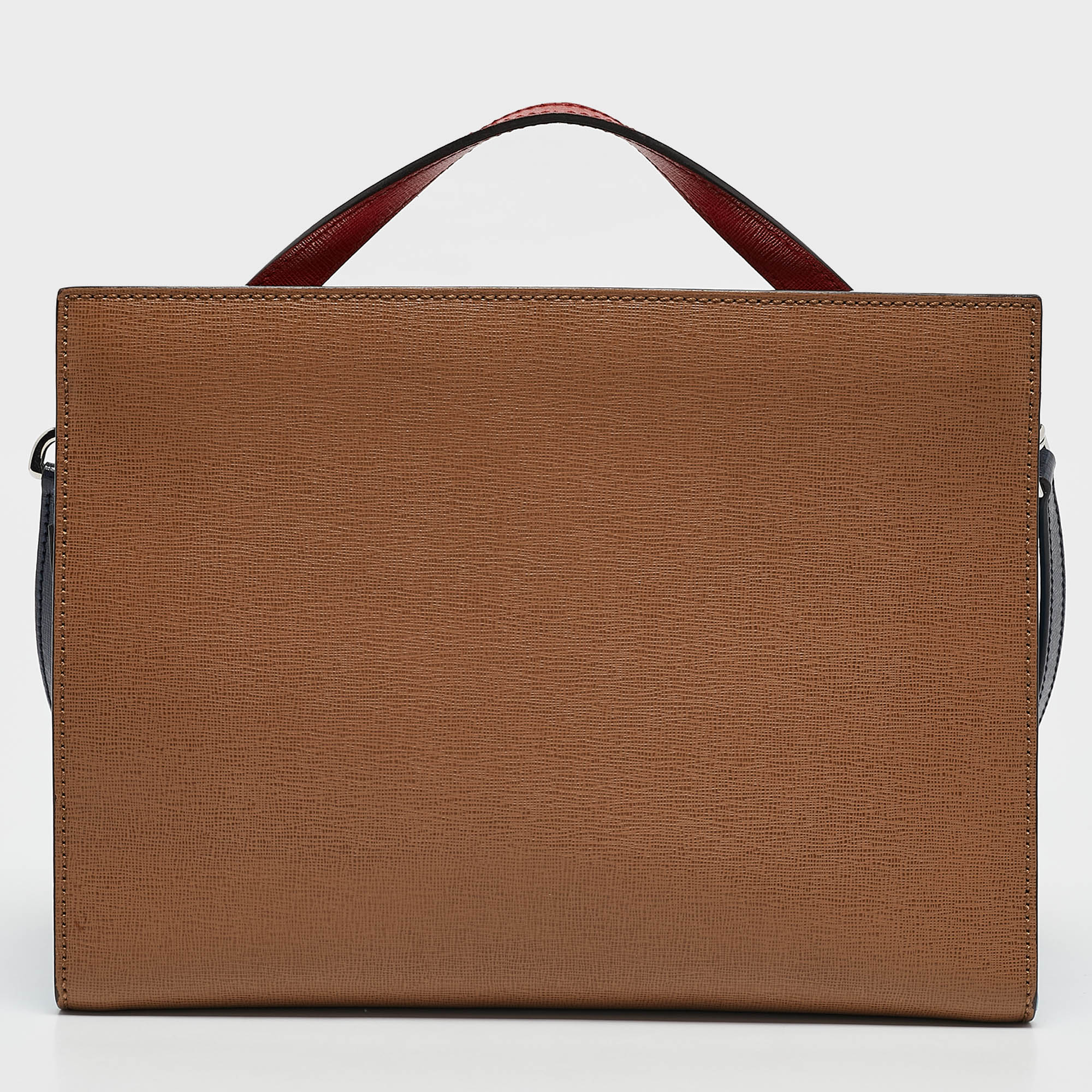 Fendi Tricolor Leather Small Demi Jour Top Handle Bag 
