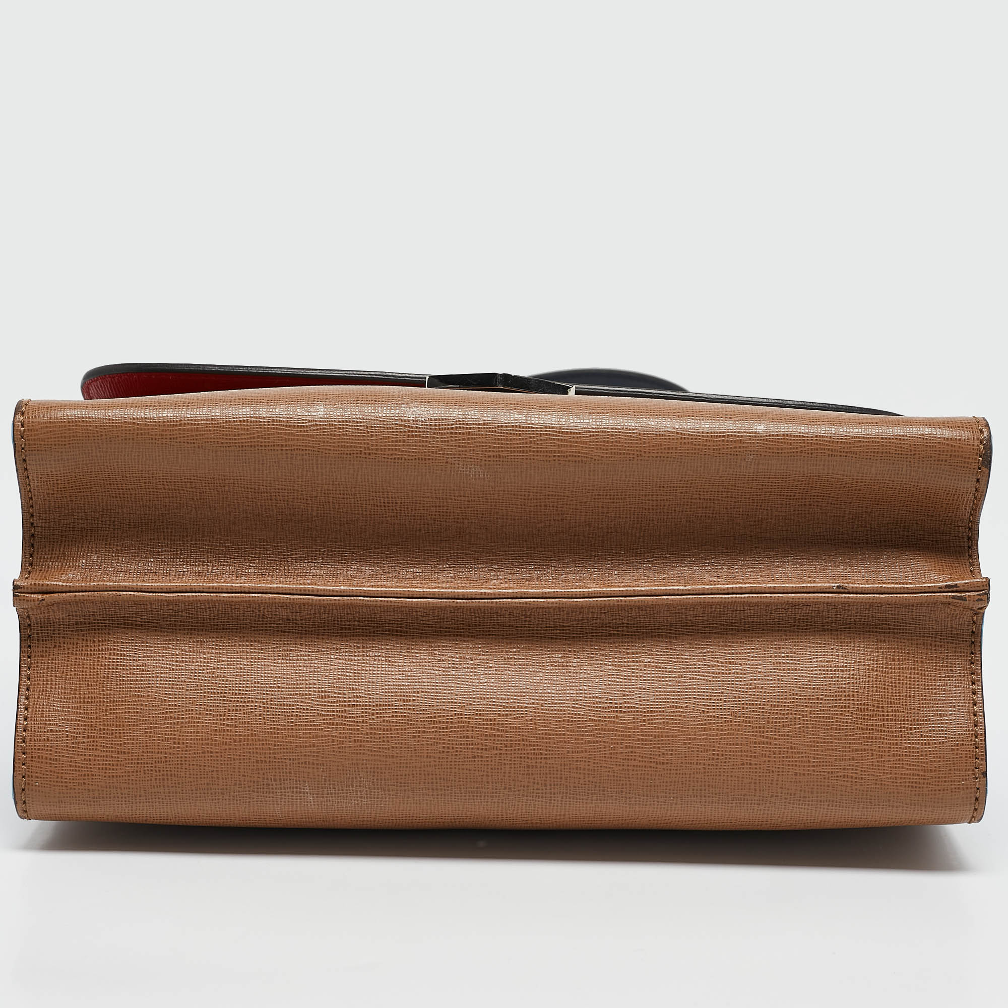 Fendi Tricolor Leather Small Demi Jour Top Handle Bag 