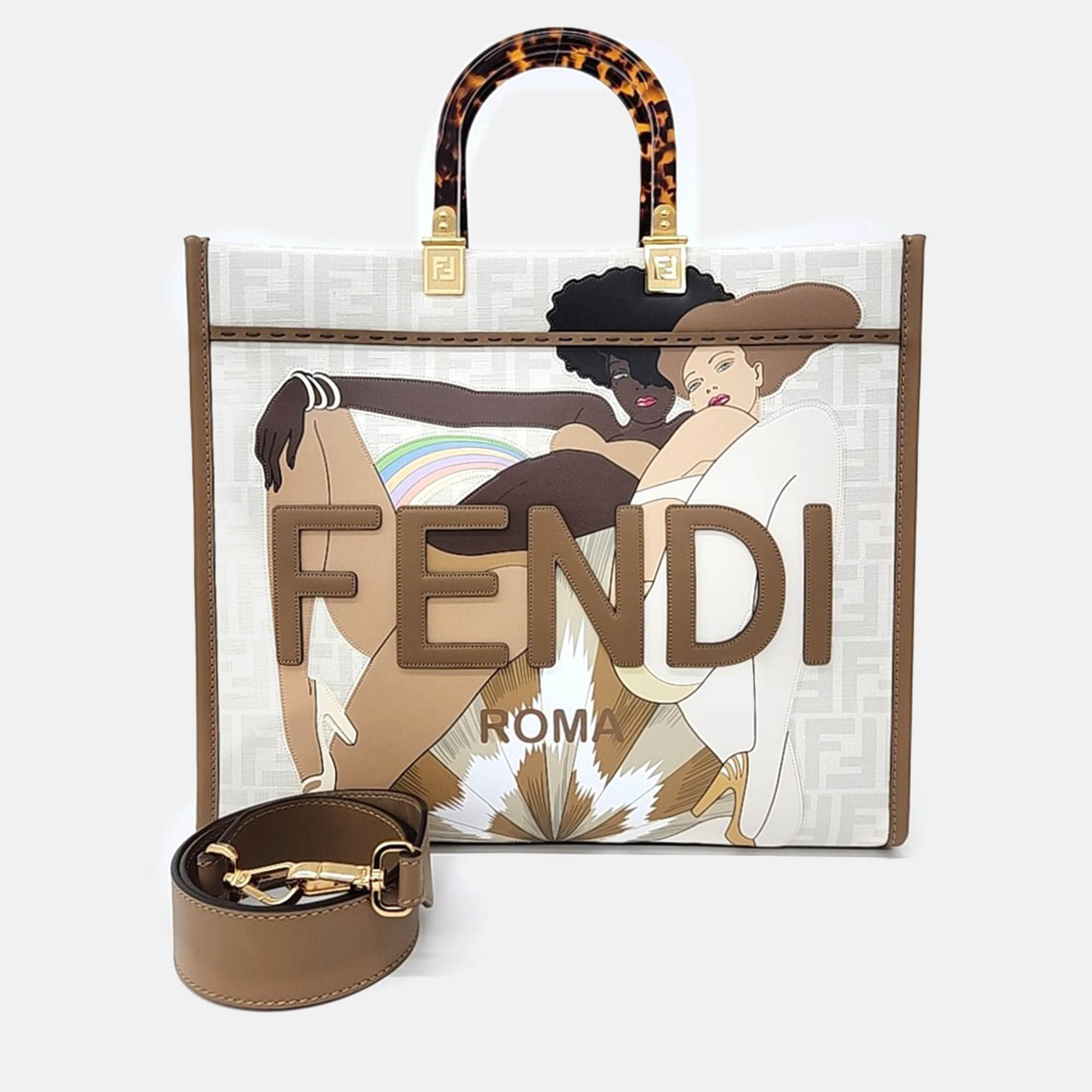 

Fendi Multicolor PVC Sunshine Tote And Shoulder Bag