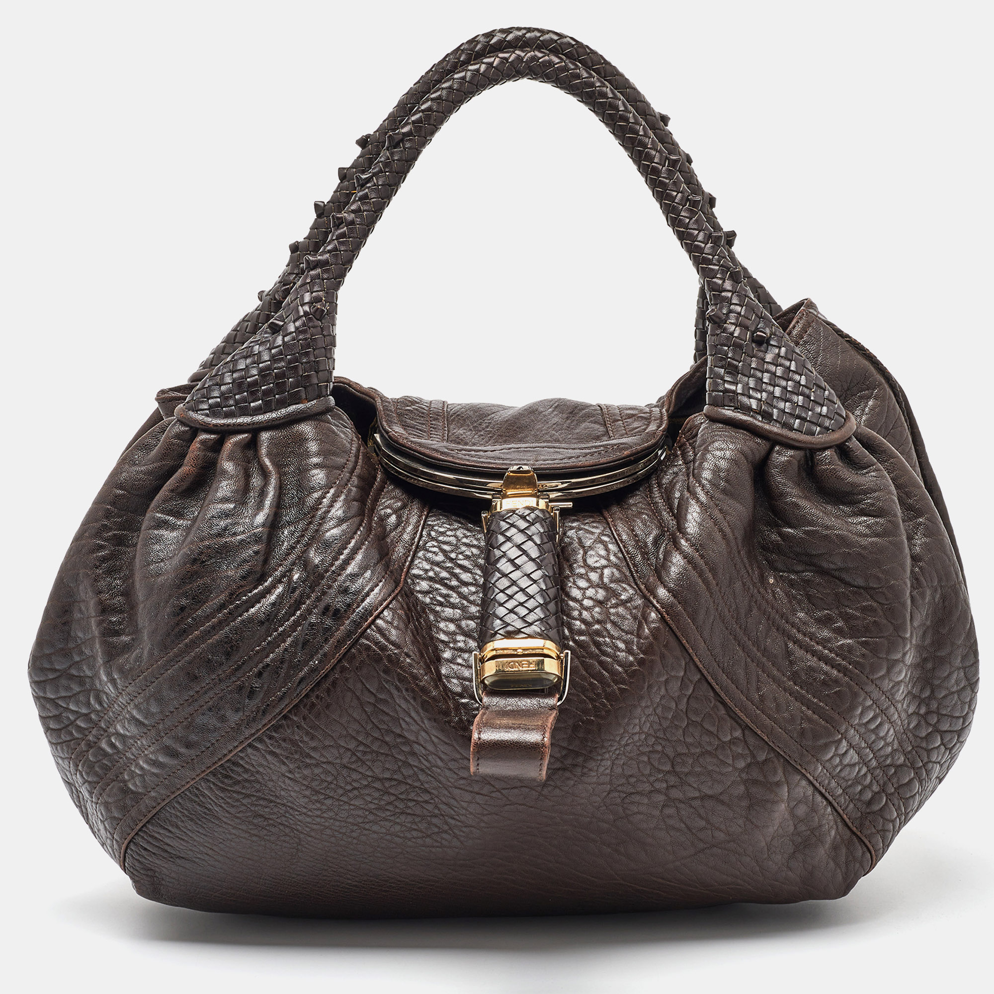 

Fendi Brown Nappa Leather Spy Bag