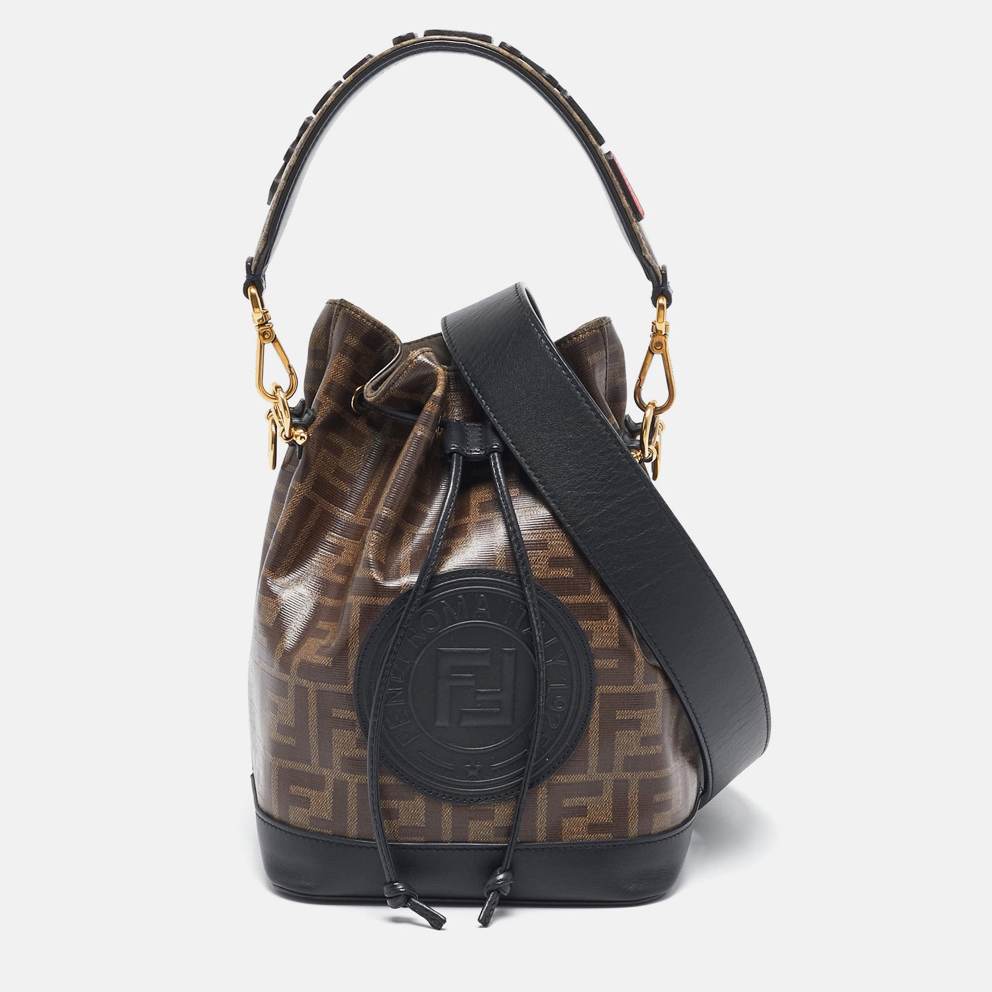 

Fendi Brown FF Coated Canvas Grande Mon Tresor Bucket Bag