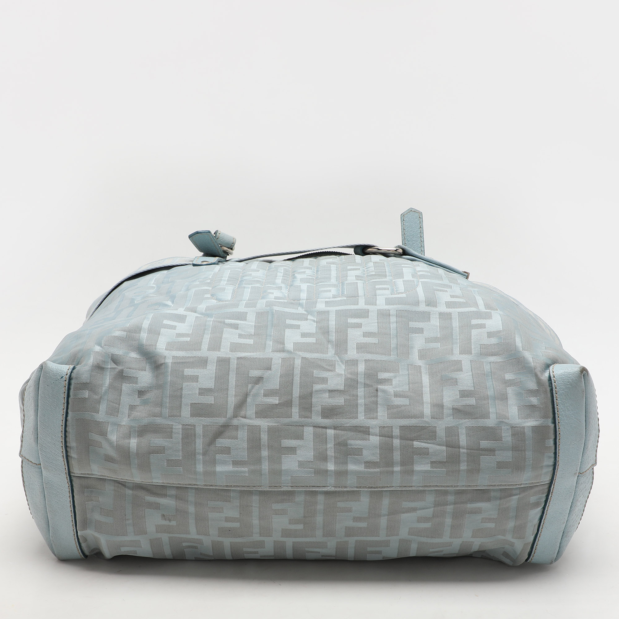 Fendi Light Blue Nylon Tote 
