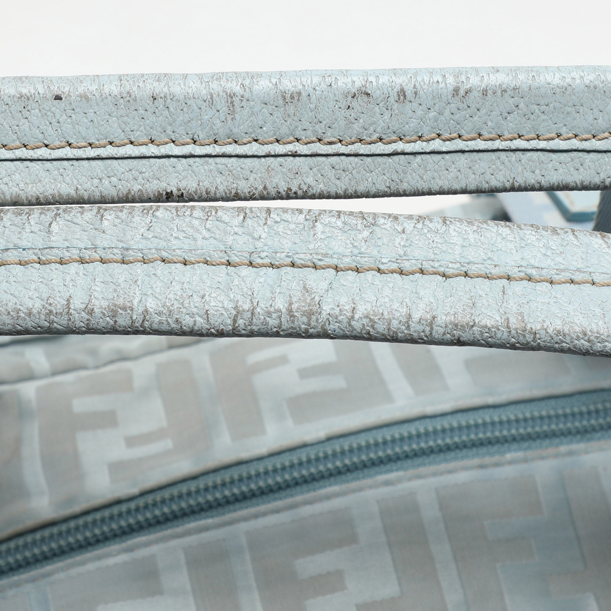 Fendi Light Blue Nylon Tote 