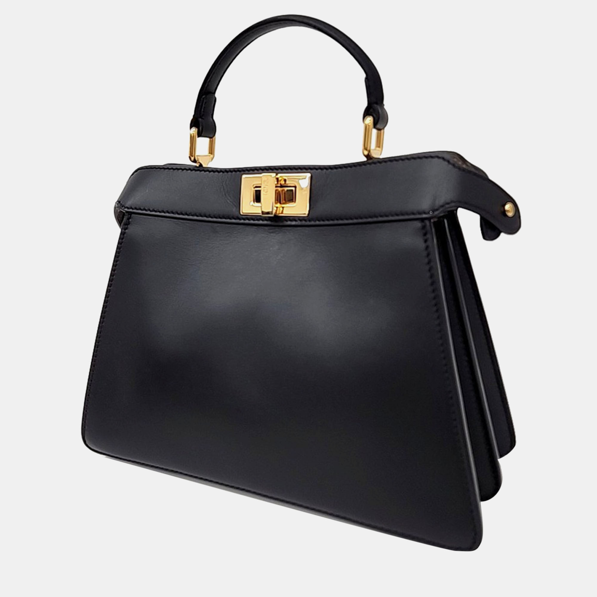Fendi Black Leather Peekaboo I SEE U Small bag 