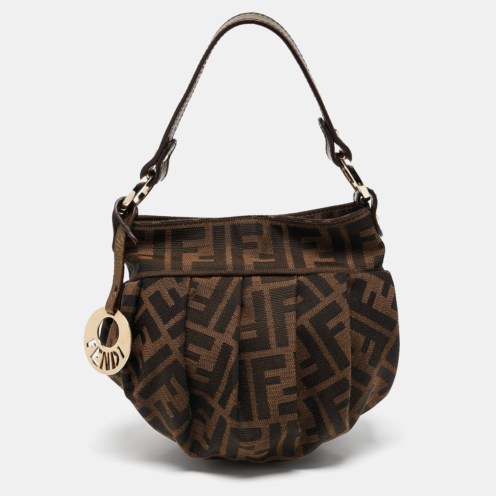 

Fendi Tobacco Zucca Canvas Mini Chef Hobo, Brown