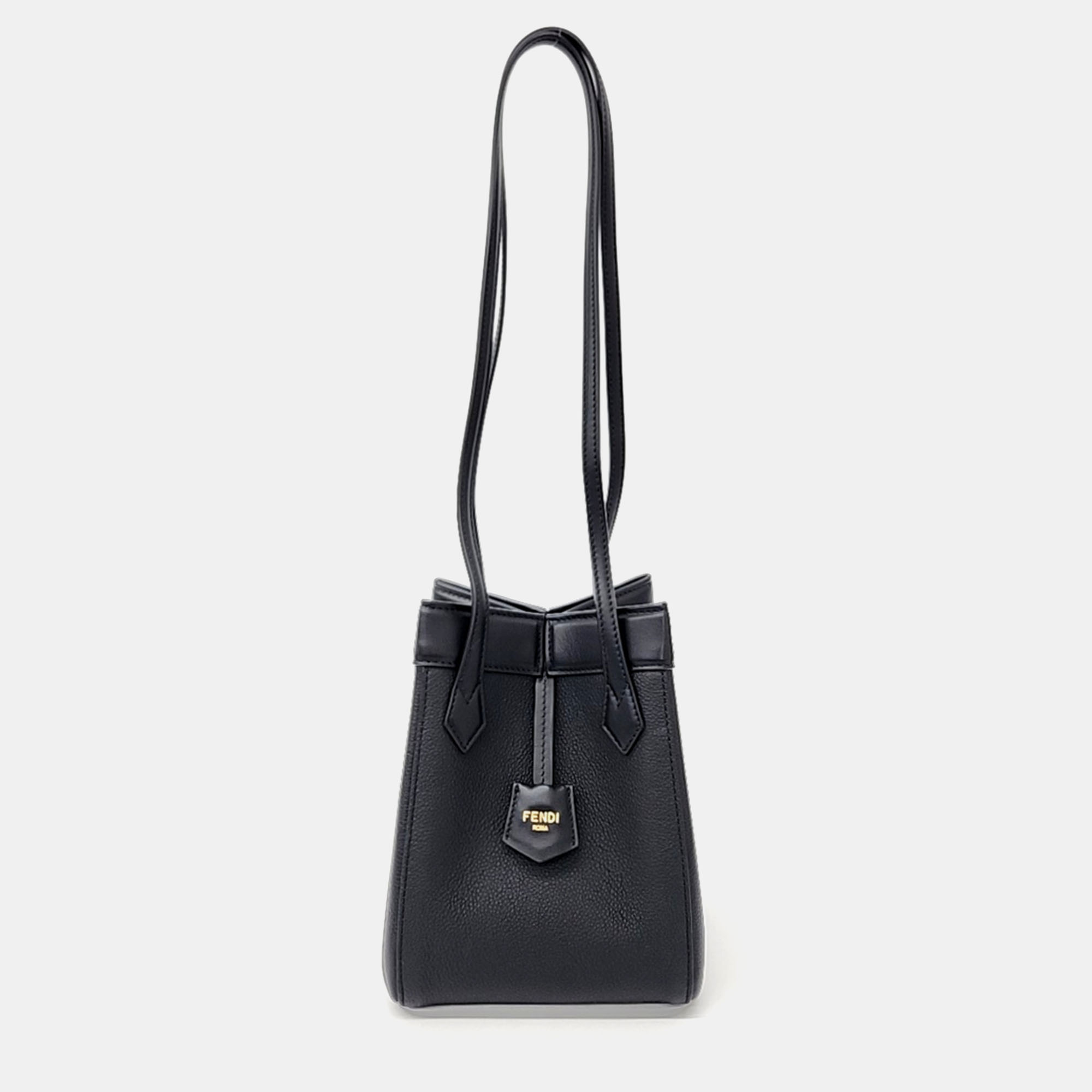 

Fendi Black Leather Origami Mini bag