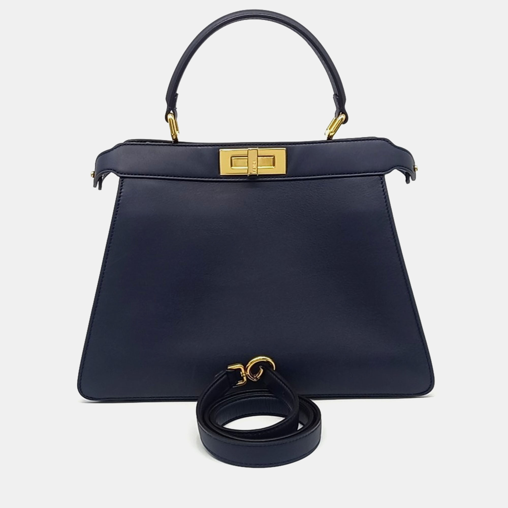 

Fendi Navy Blue Leather Peekaboo I See U Medium bag