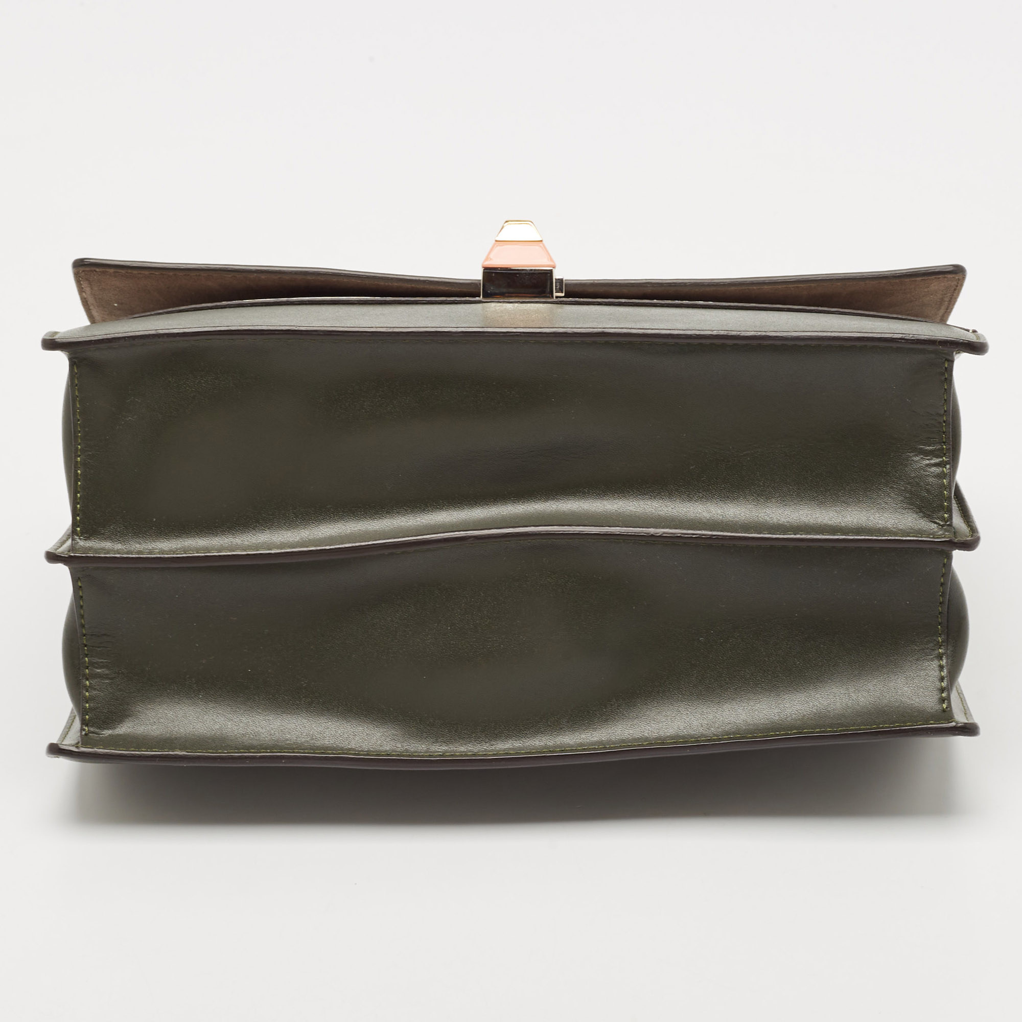 Fendi Multicolor Leather and Python Medium Kan I Top Handle Bag 