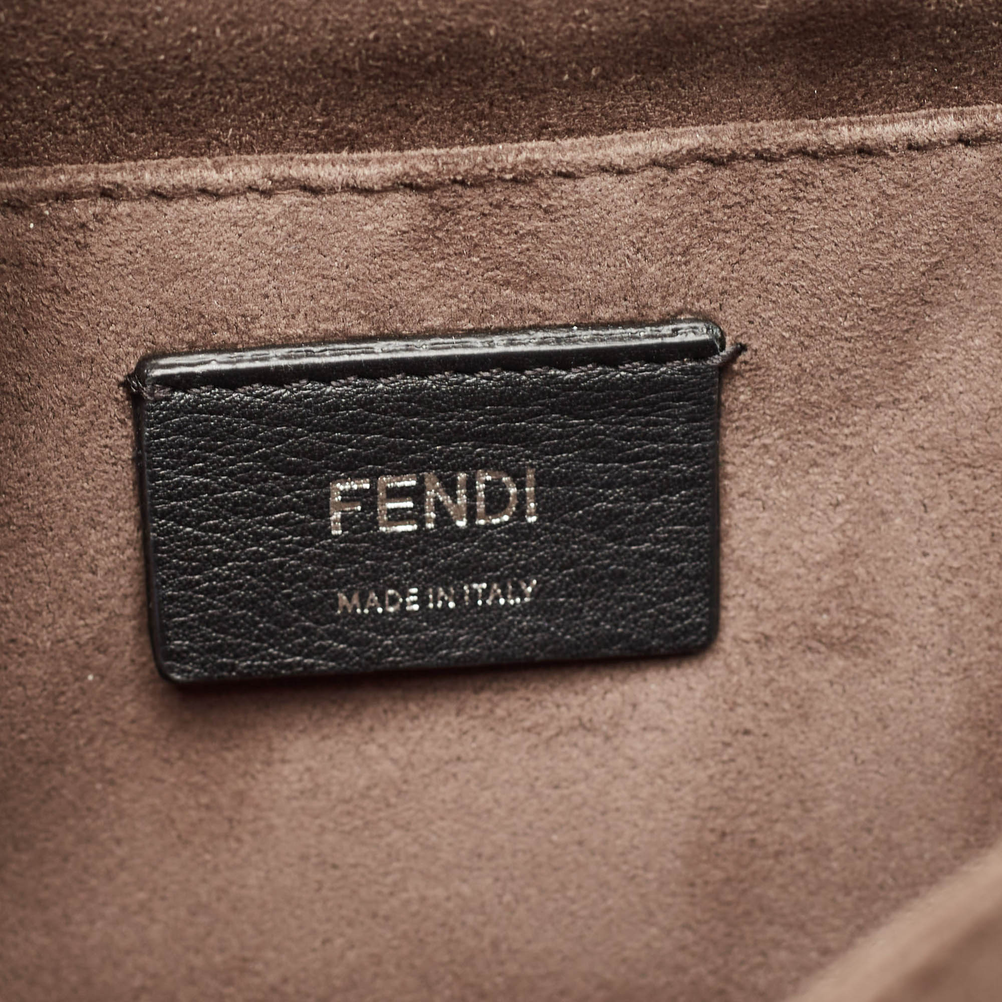 Fendi Multicolor Leather and Python Medium Kan I Top Handle Bag 
