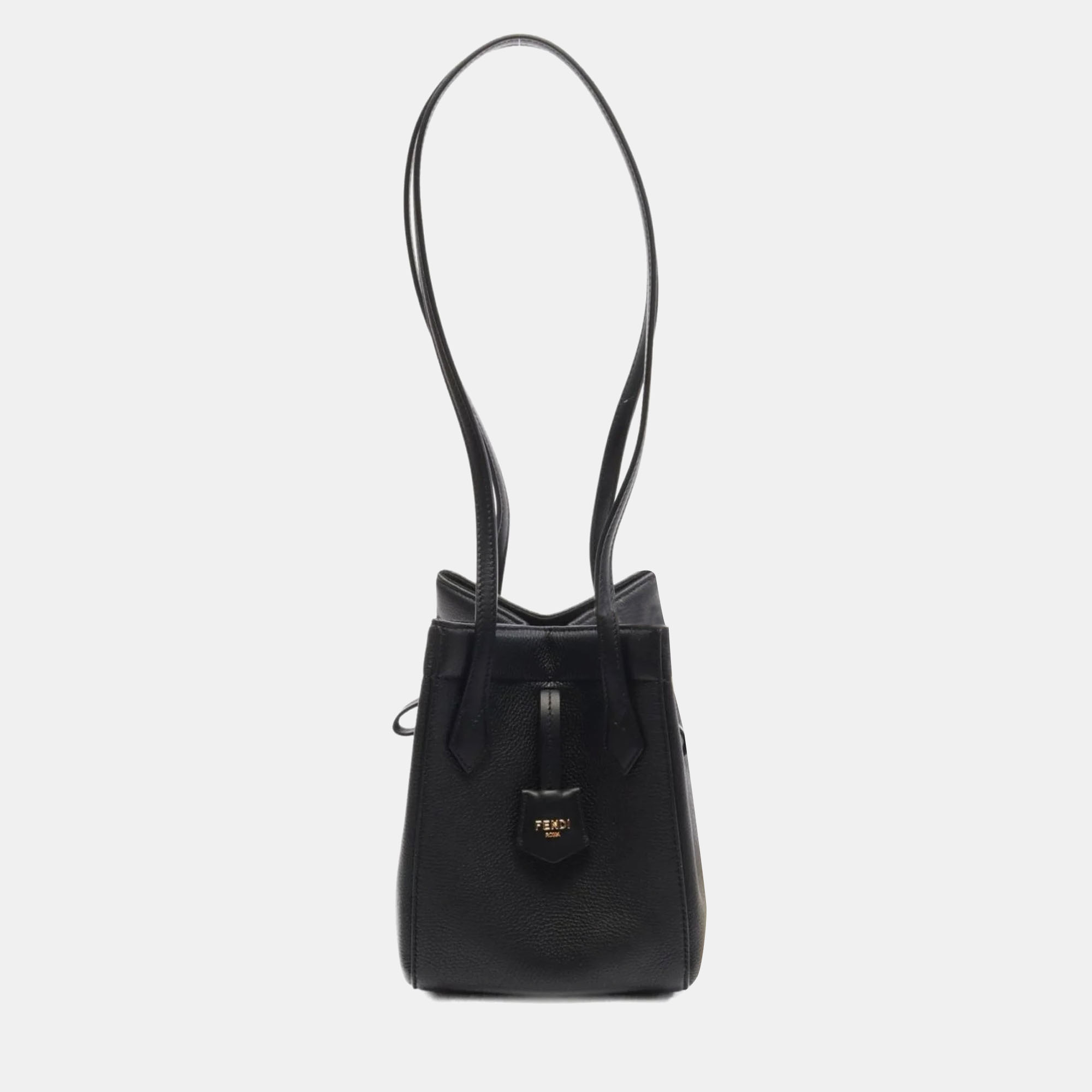 

Fendi Black Vitello Cher Grace Mini Fendi Origami Shoulder Bag