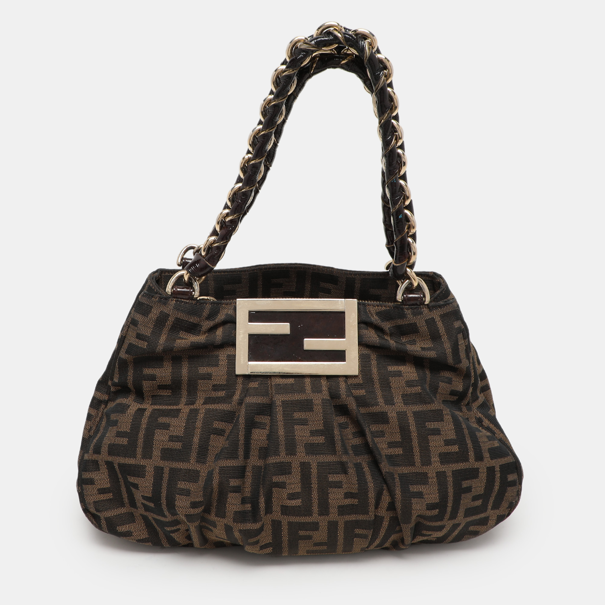 

Fendi Tobacco Zucca Canvas Mia Tote, Brown