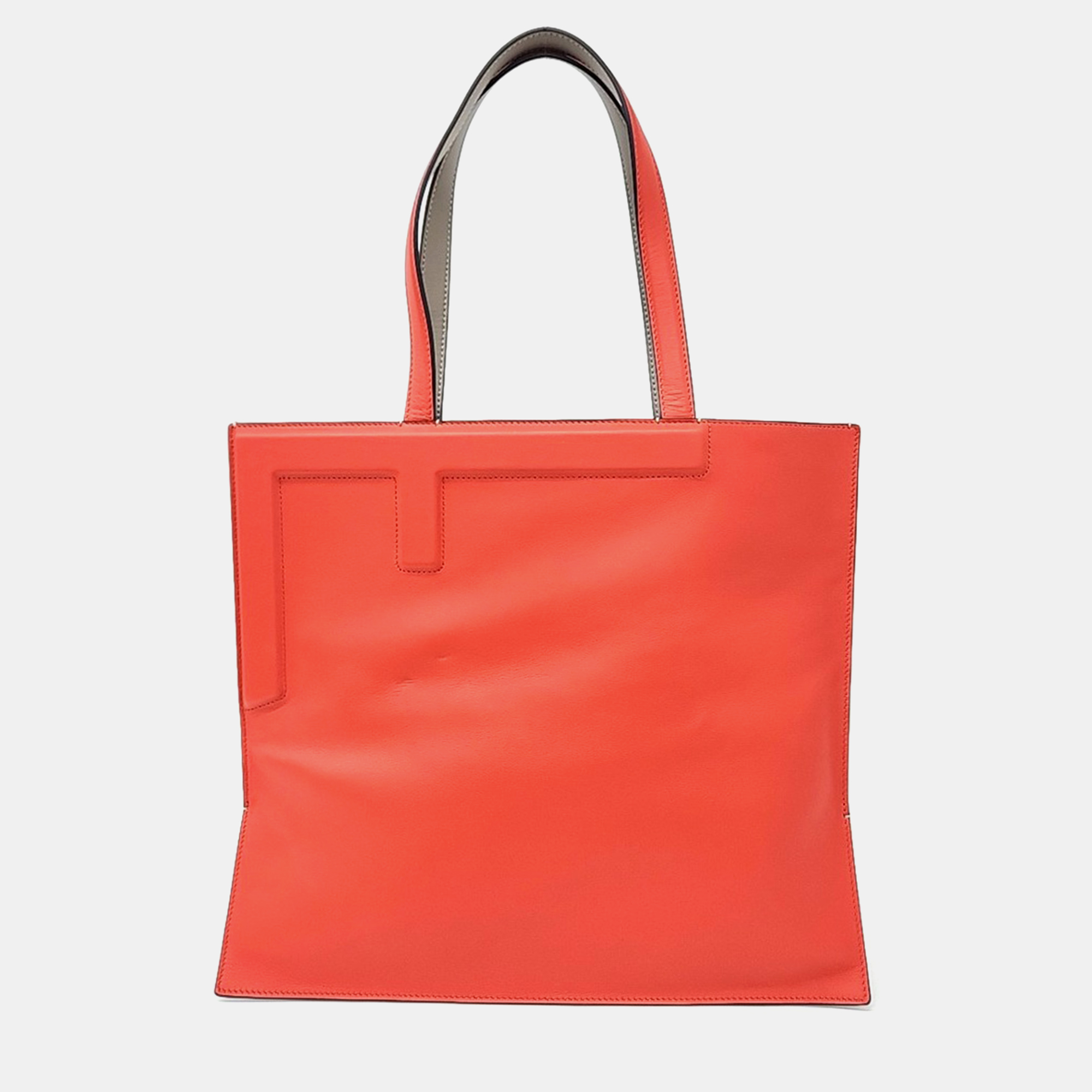 

Fendi Red Leather flip tote bag