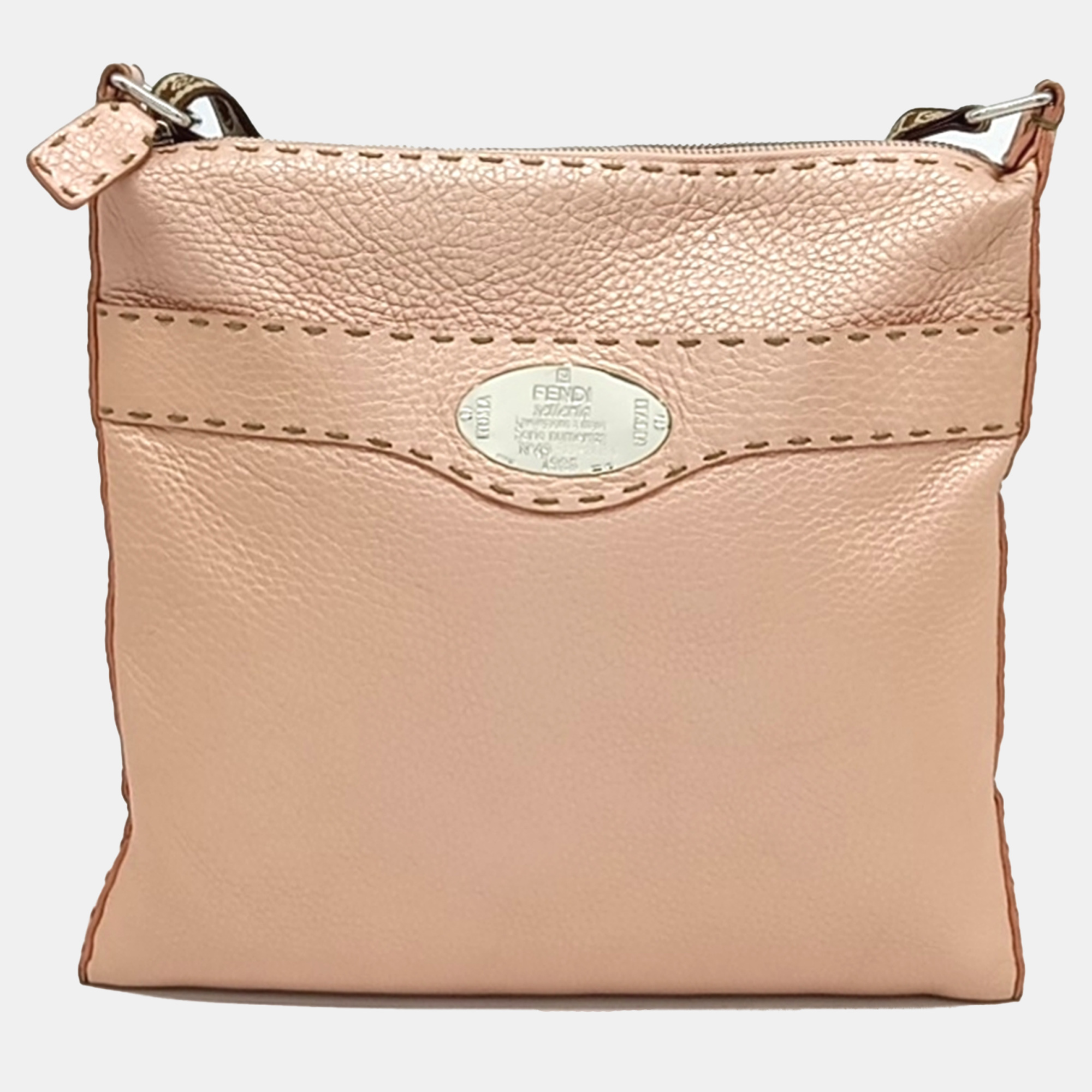

Fendi Beige Leather Selleria crossbody bag