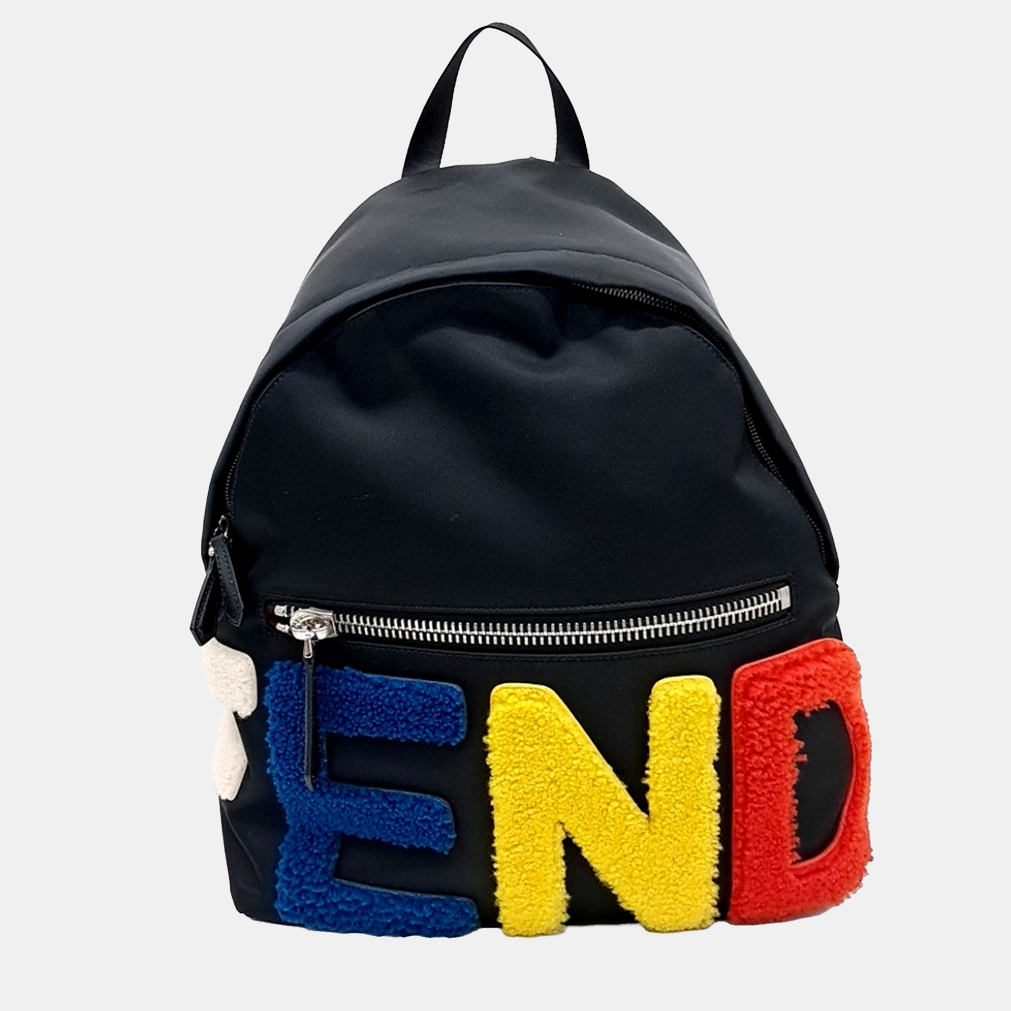 

Fendi Black Fabric monster backpack