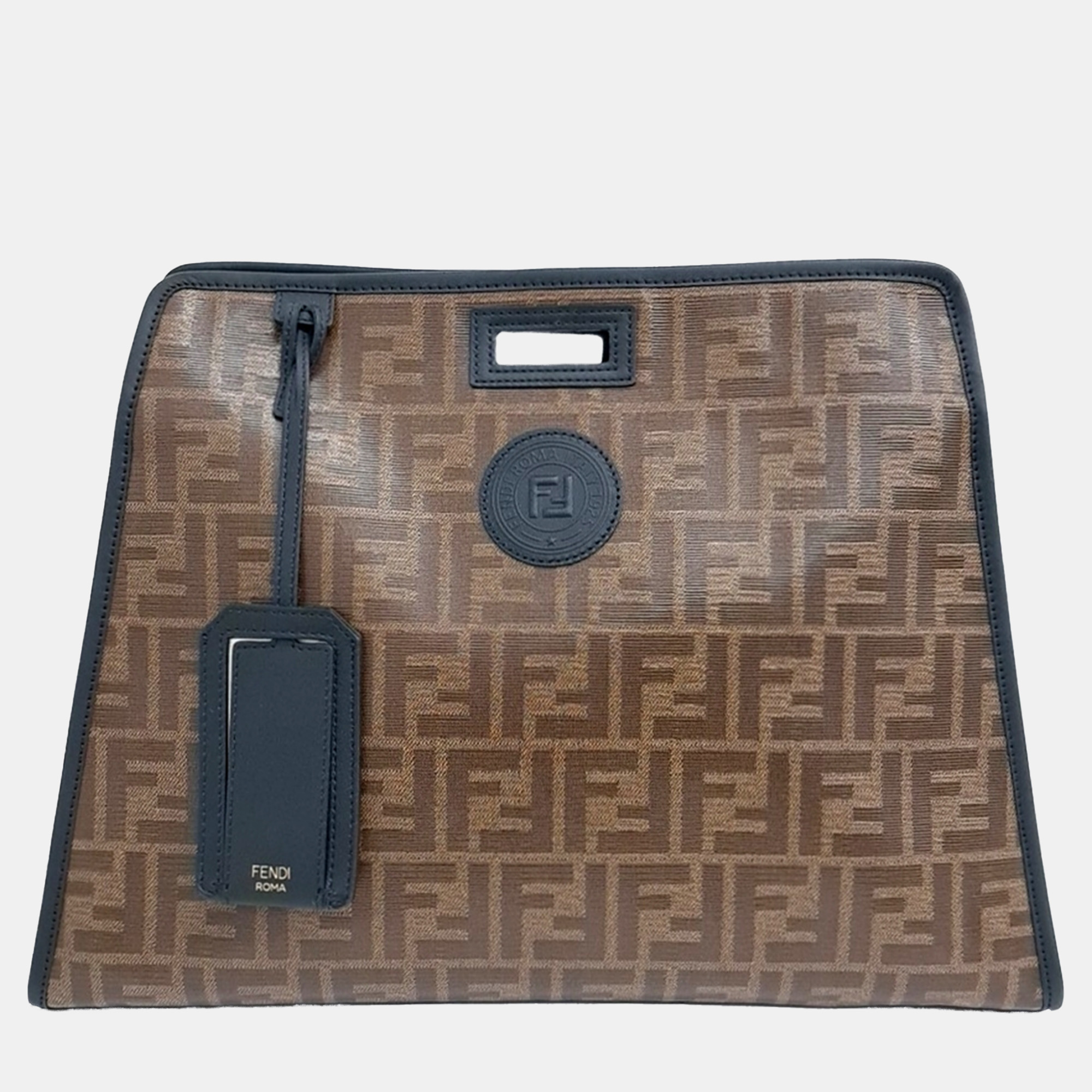 

Fendi Brown PVC Peekaboo Cover bag