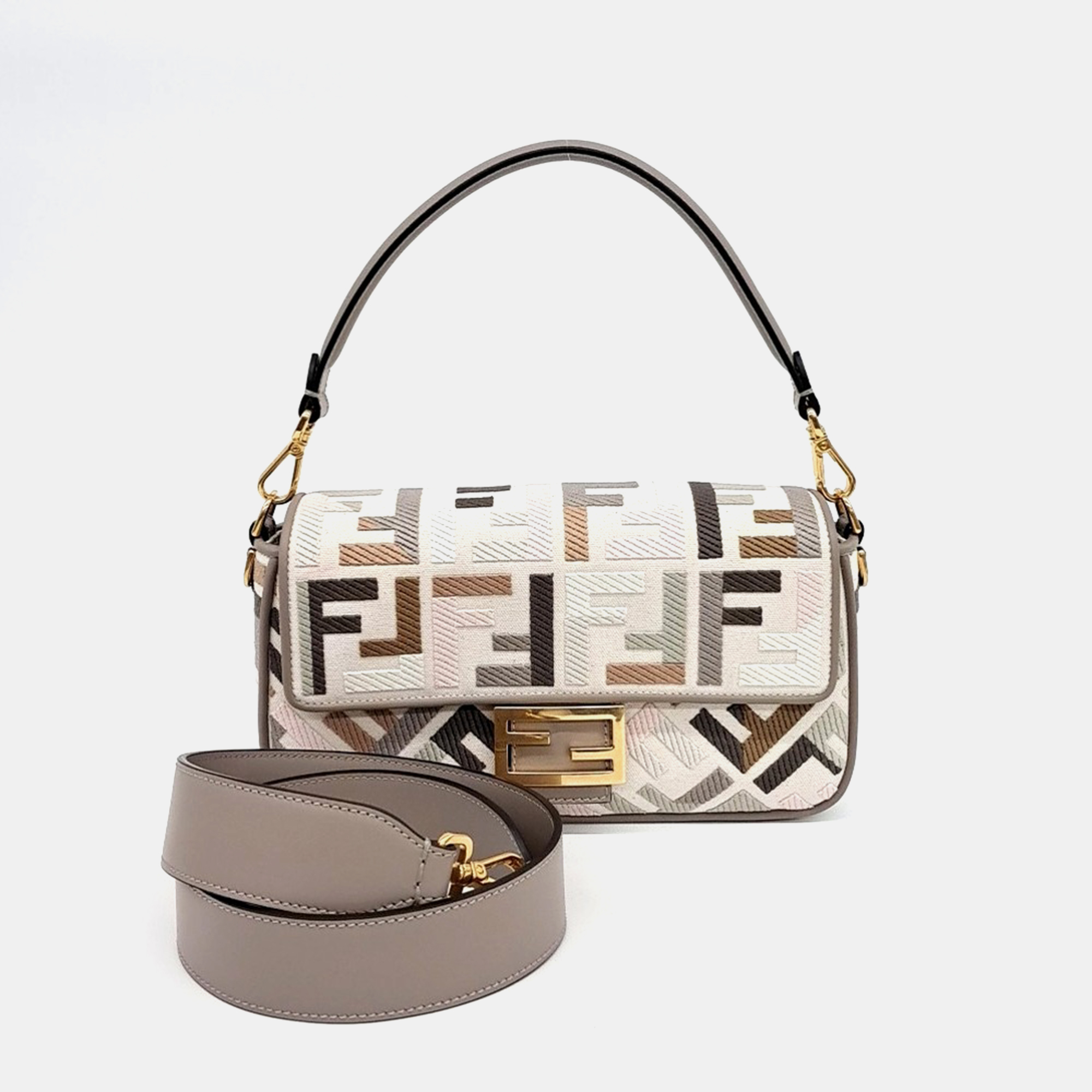 

Fendi Multicolor Fabric Baguette Bag