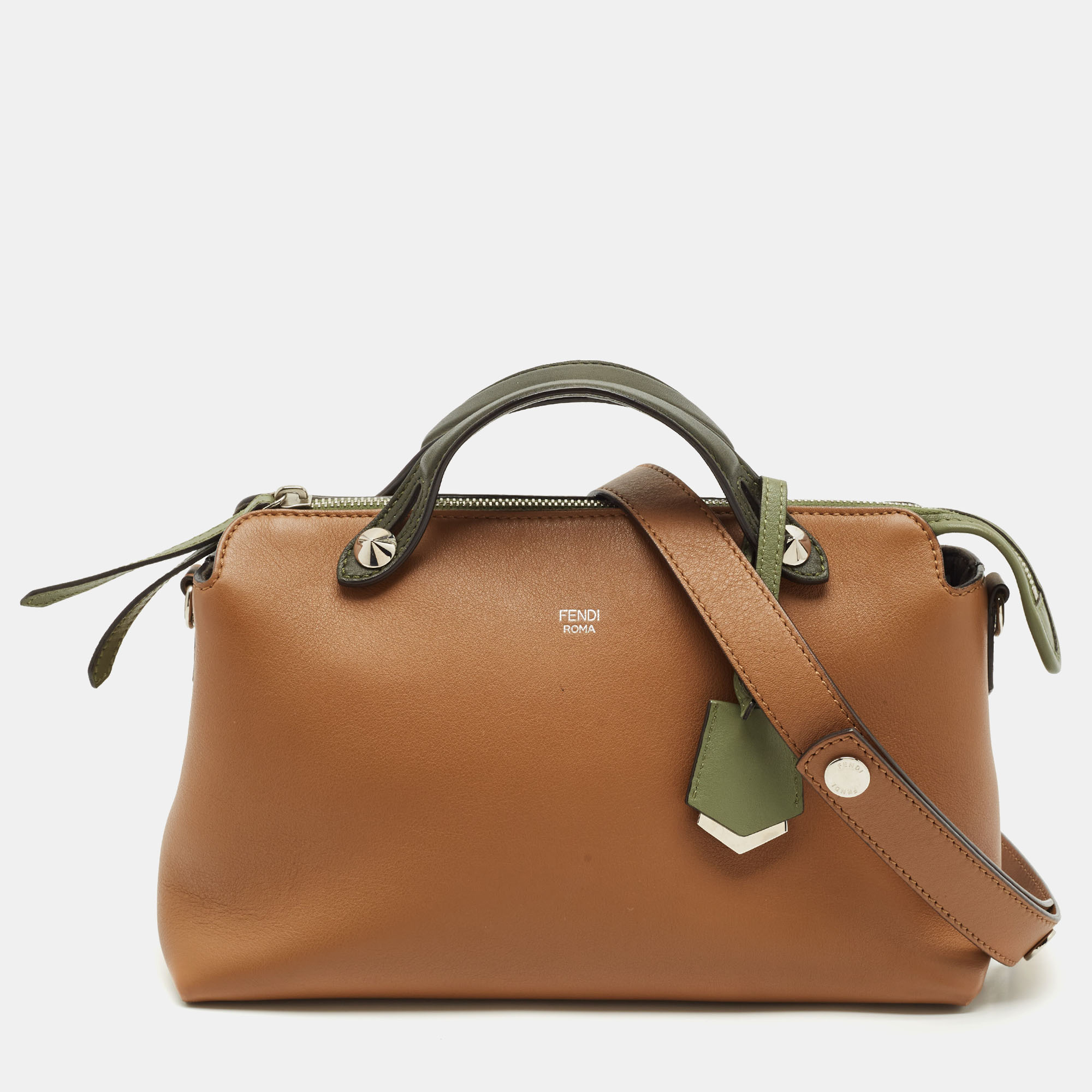 

Fendi Brown/Green Leather Small By The Way Bag