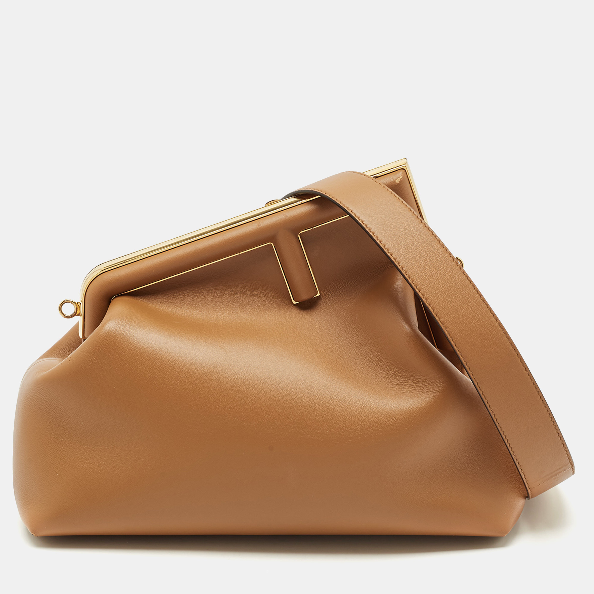 

Fendi Brown Leather Medium First Shoulder Bag