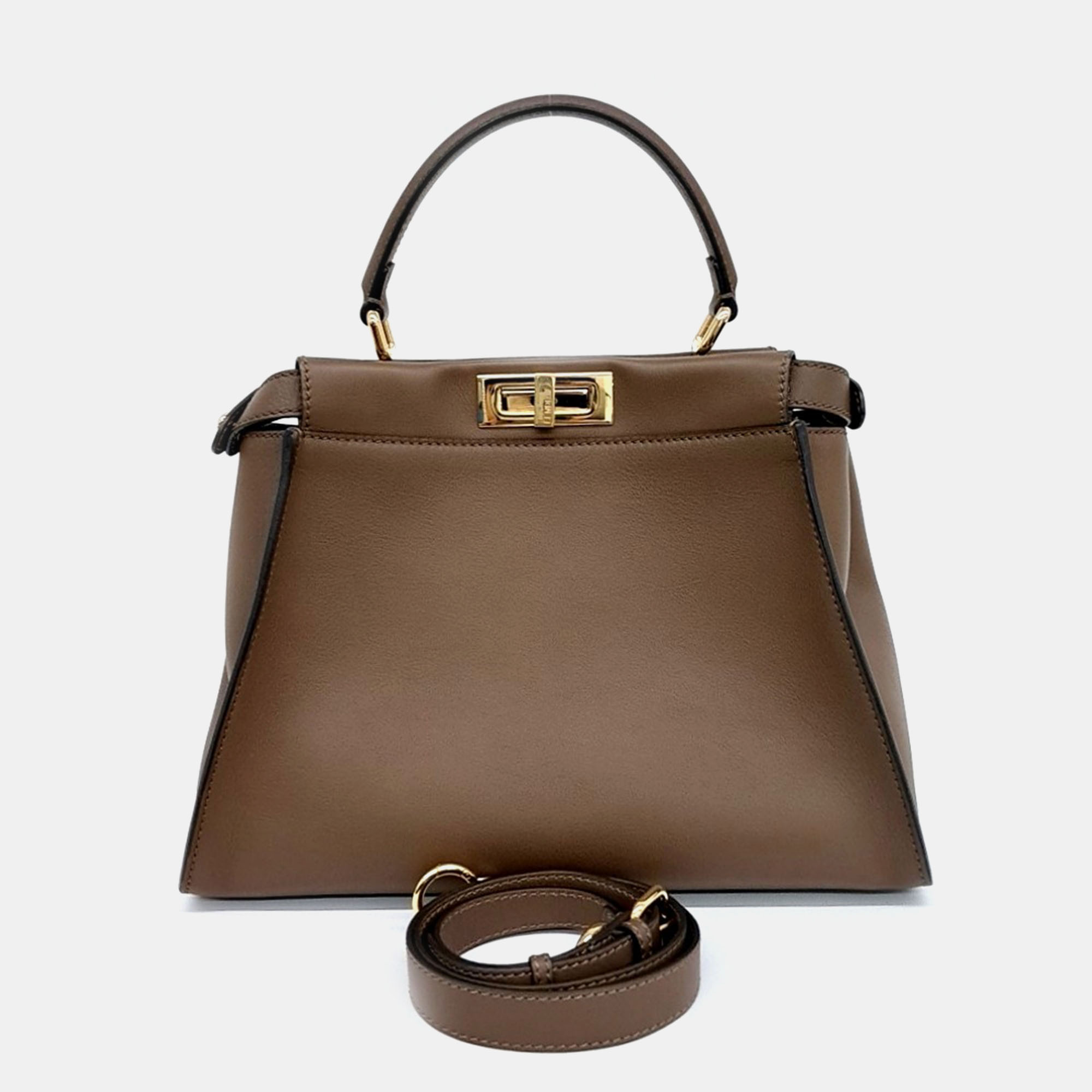 

Fendi Brown Leather Selleria Peekaboo Medium bag