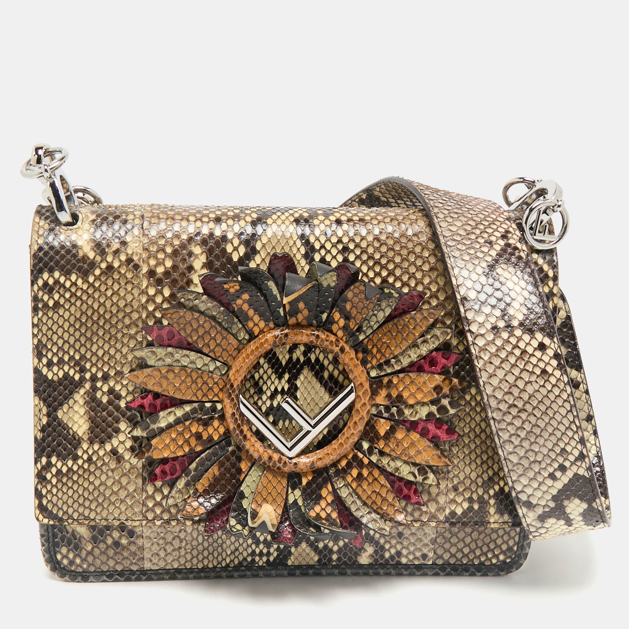 

Fendi Beige Python Kan I F Logo Shoulder Bag