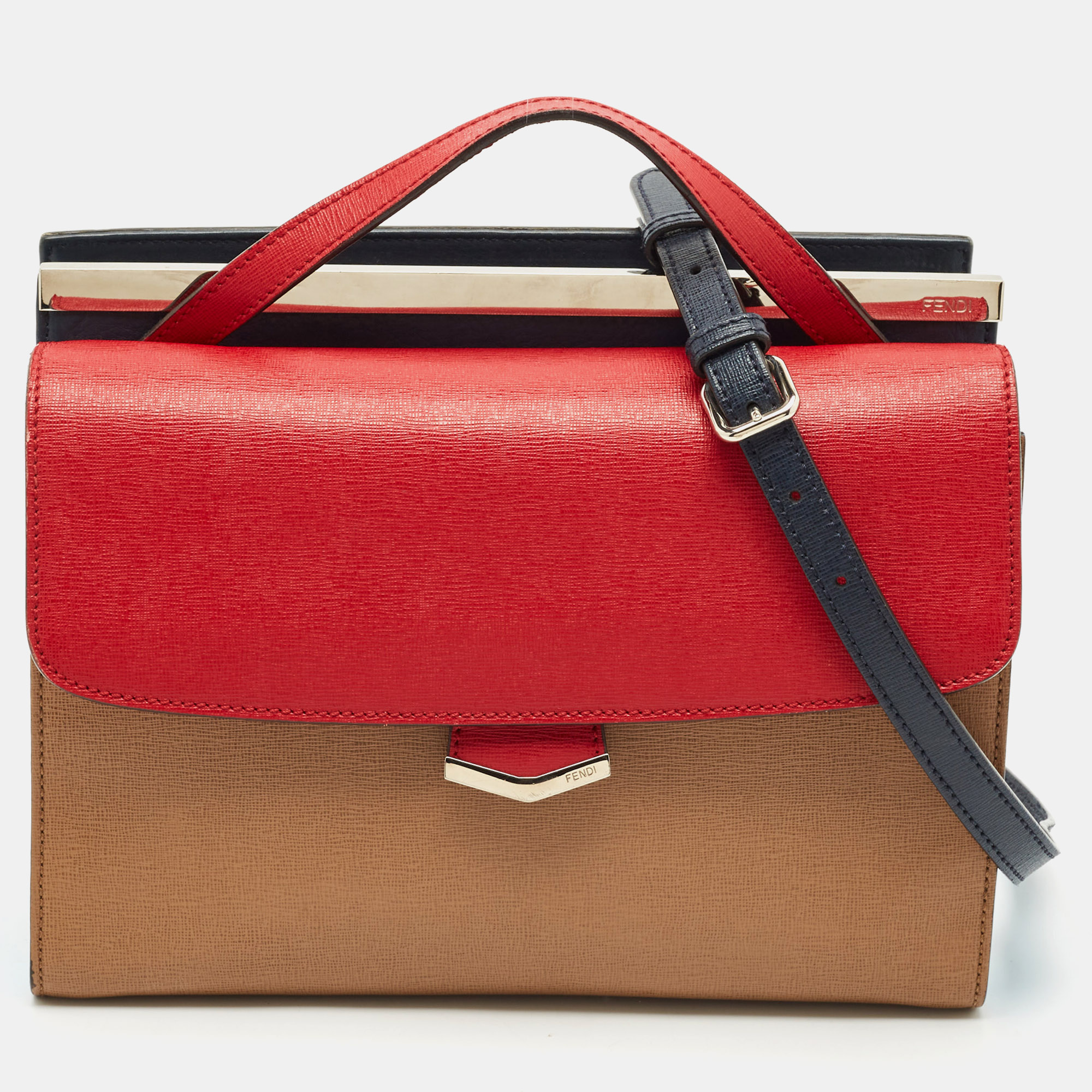 

Fendi Multicolor Leather Demi Jour Top Handle Bag