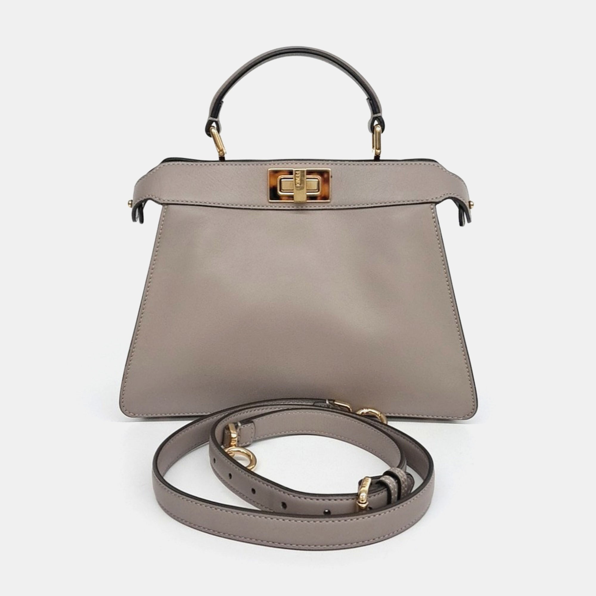 

Fendi Beige Leather Peekaboo I SEE U Small bag