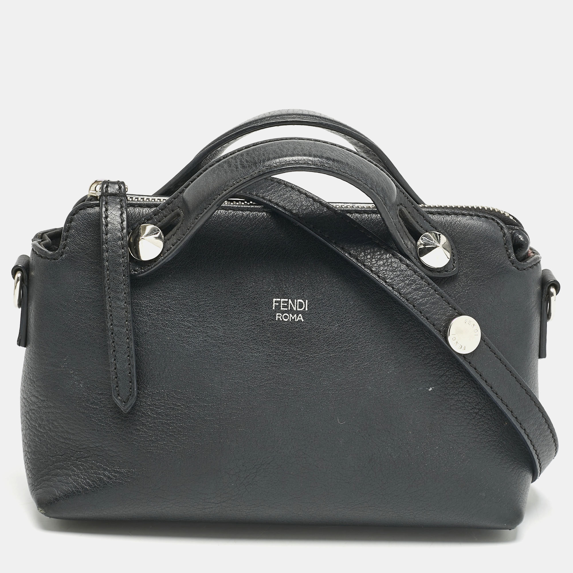 

Fendi Black Leather Mini By The Way Crossbody Bag