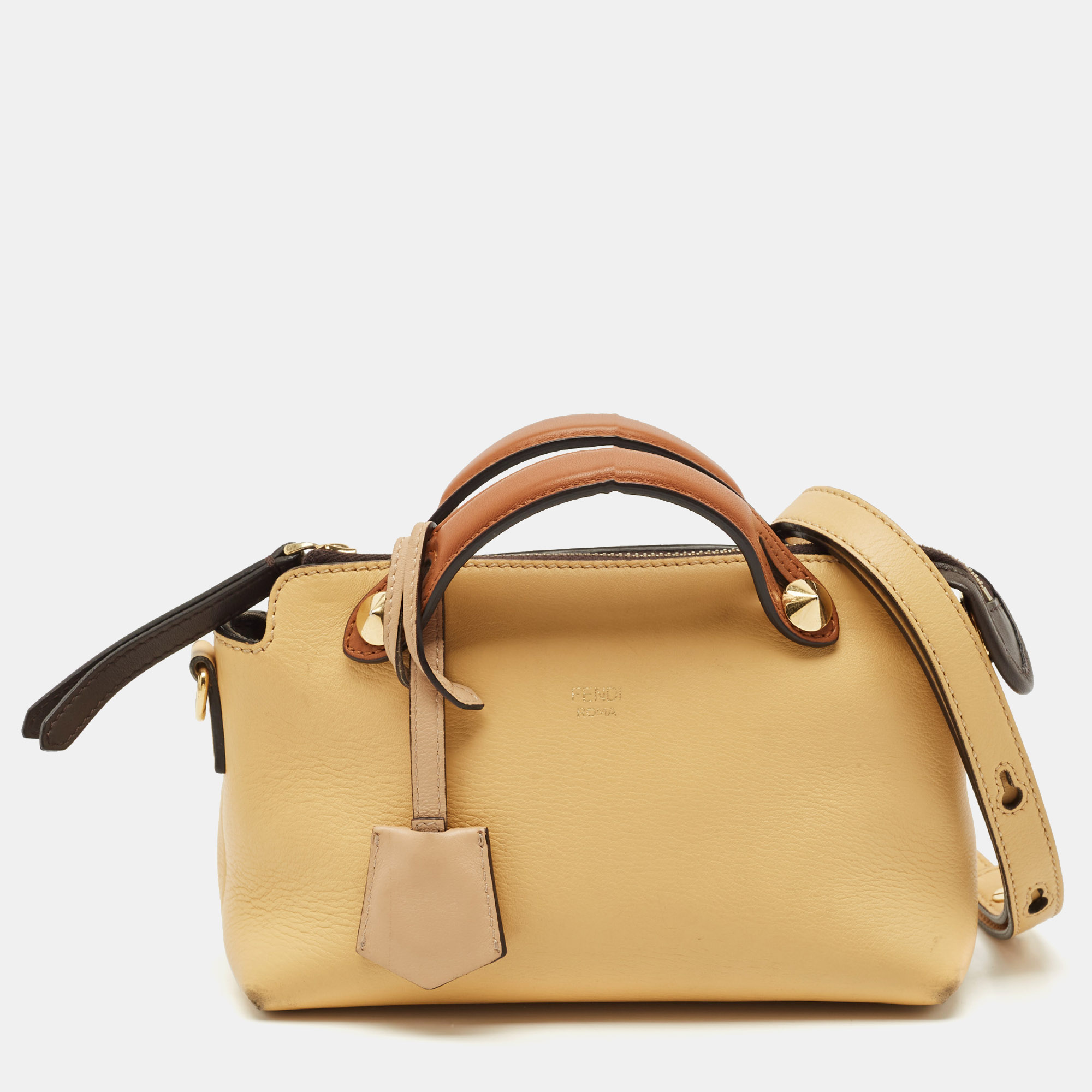 

Fendi Tan/Brown Leather Mini By The Way Crossbody Bag