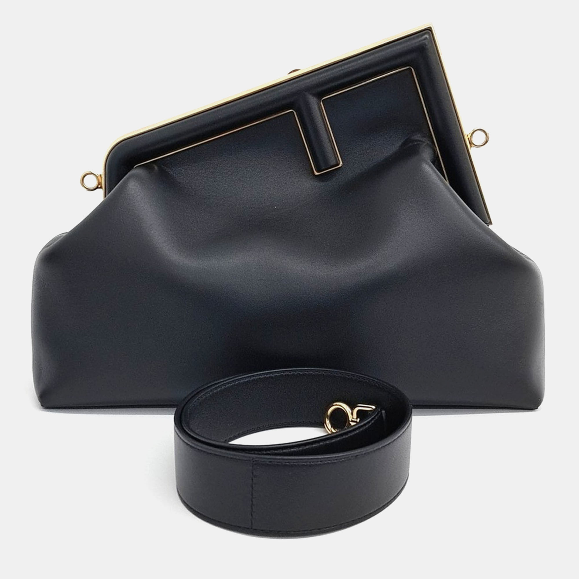 

Fendi Black Leather First Medium Bag