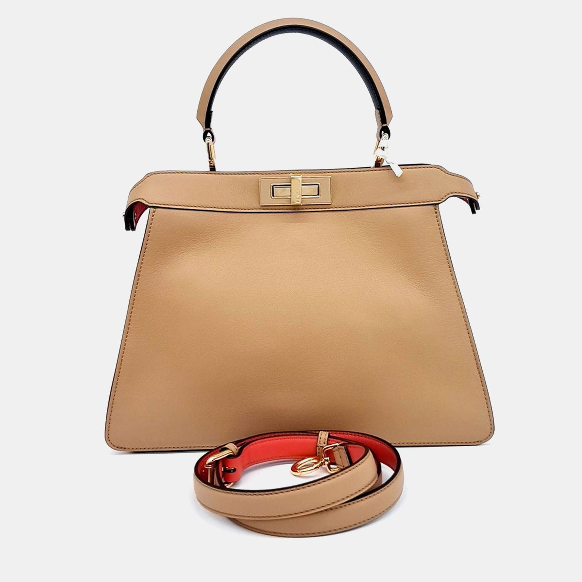

Fendi Brown Leather Peekaboo I SEE U Medium bag