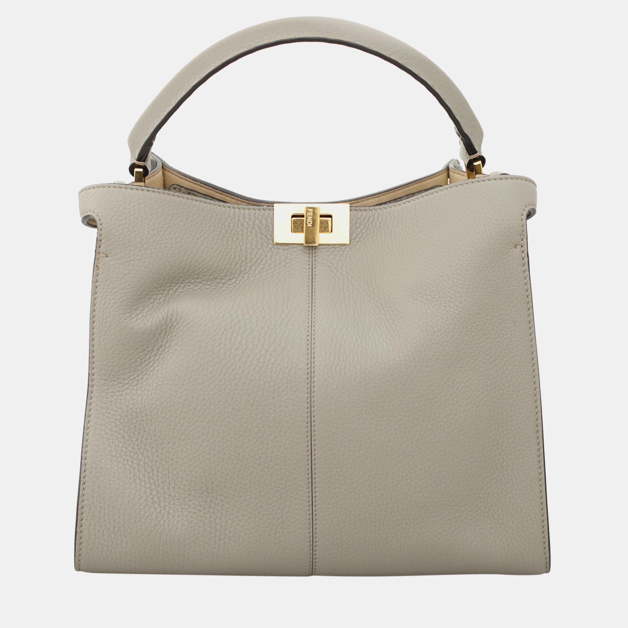 

Fendi X-Lite Peekaboo Medium Grey Leather Bag