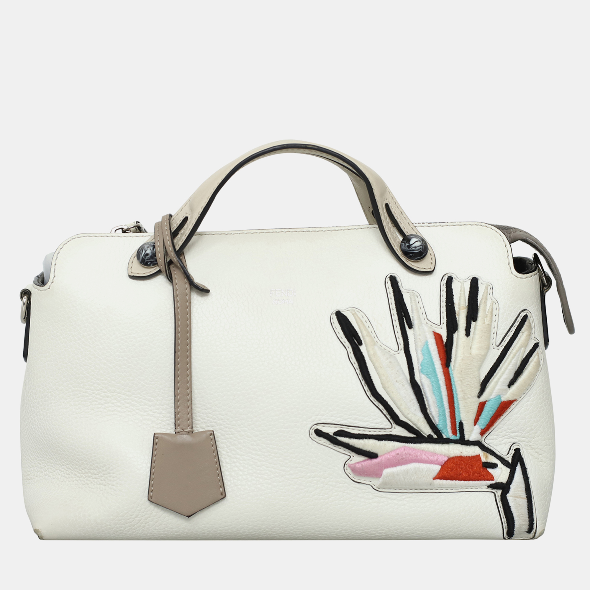 

Fendi Bird Of Paradise Vitello Dolce Medium By The Way Bag, White
