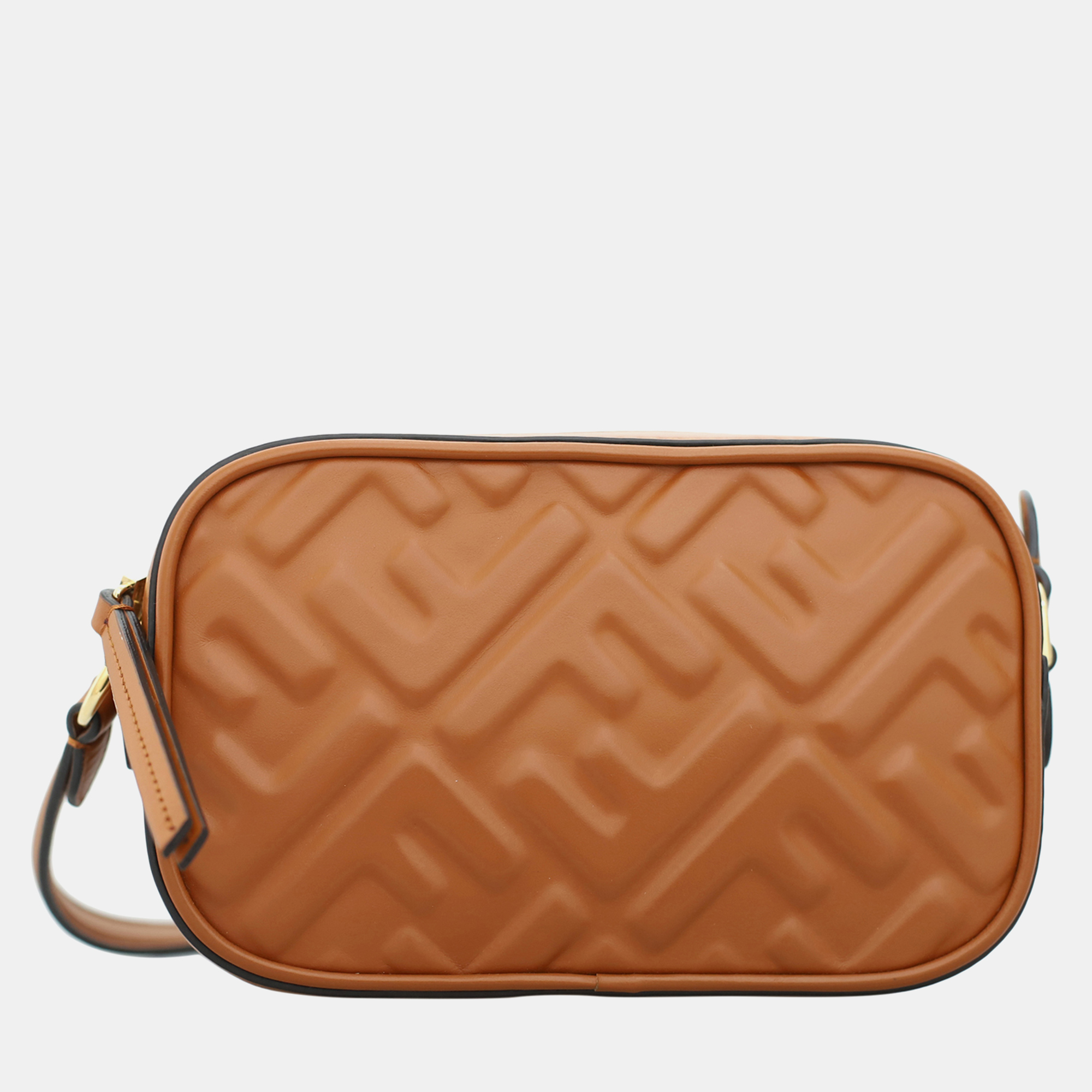 

Fendi FF Embossed Brown Camera Bag