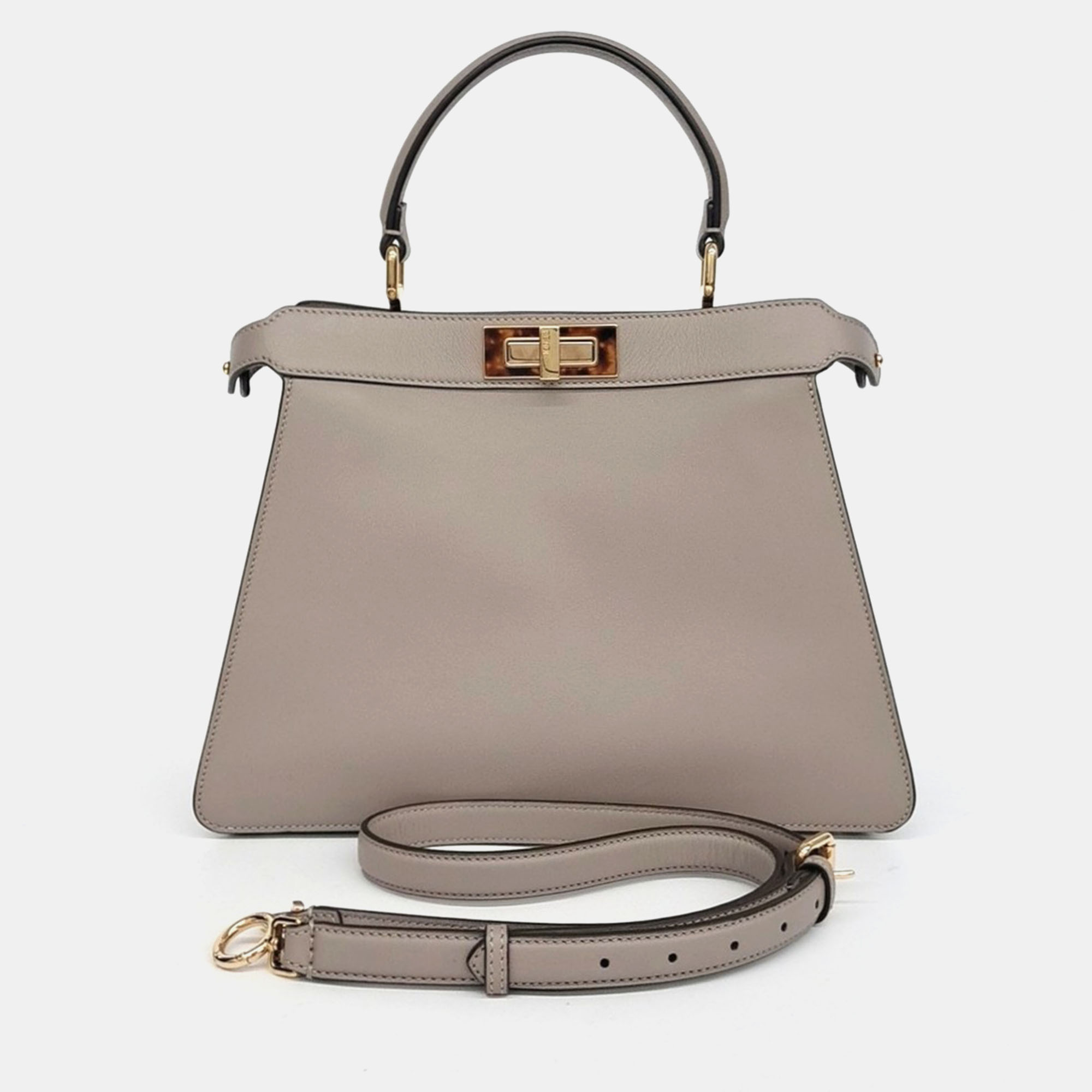 

Fendi Brown Leather Peekaboo I SEE U Medium