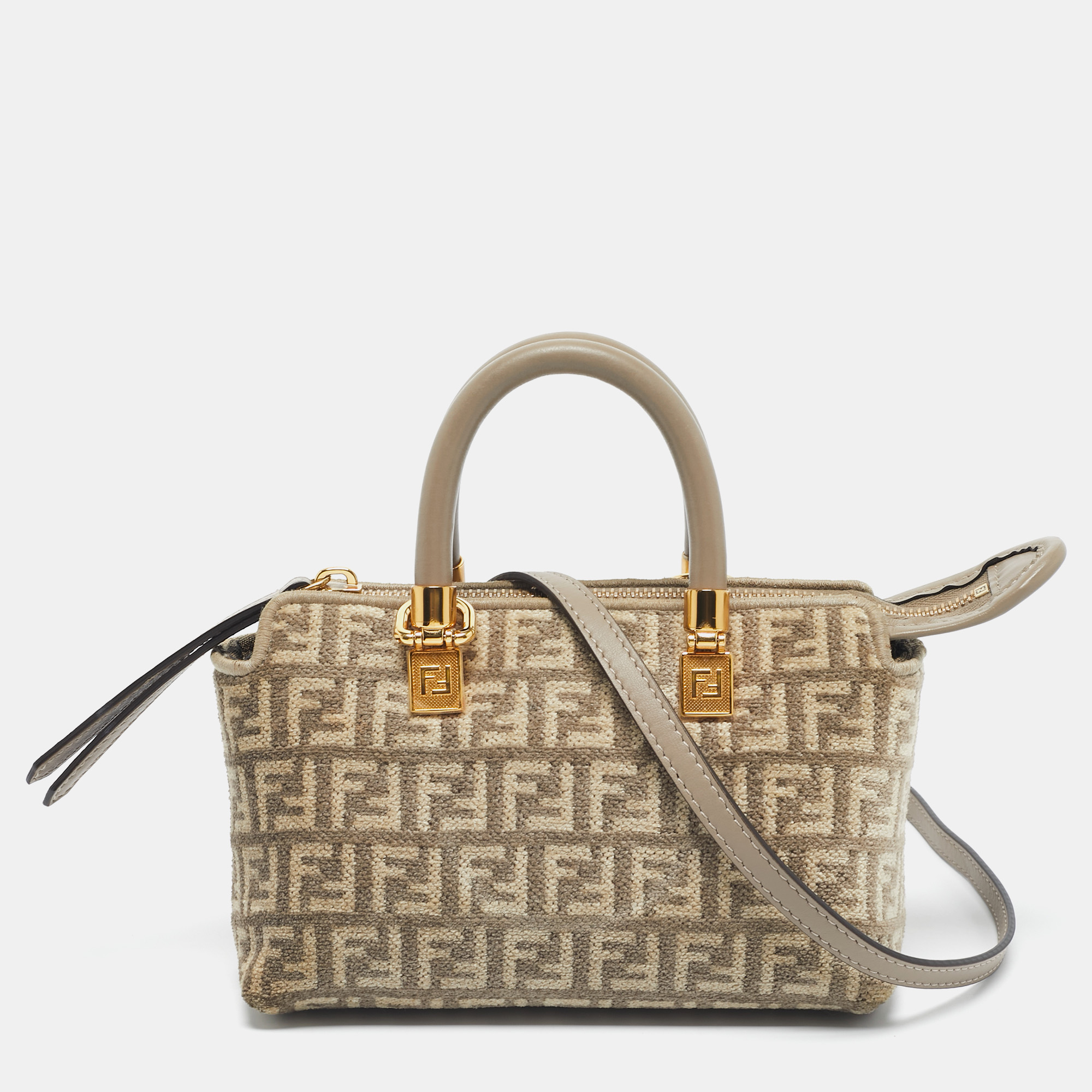 

Fendi Beige FF Fabric Mini By The Way Bag