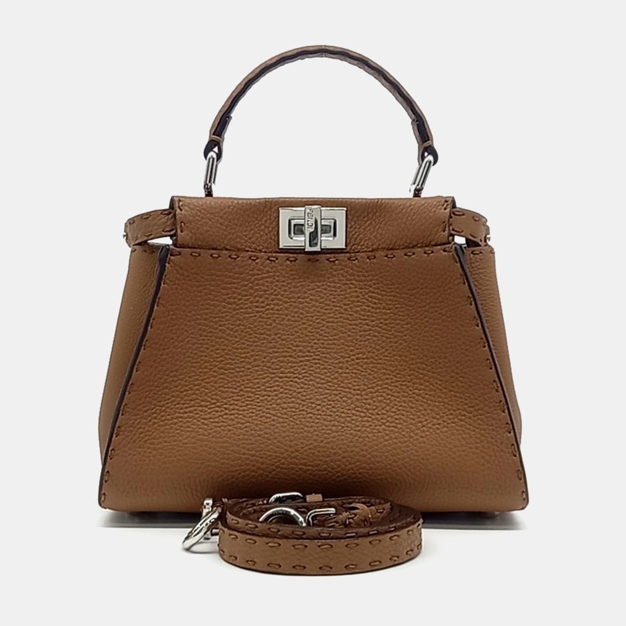 

Fendi Brown Leather Peekaboo Mini