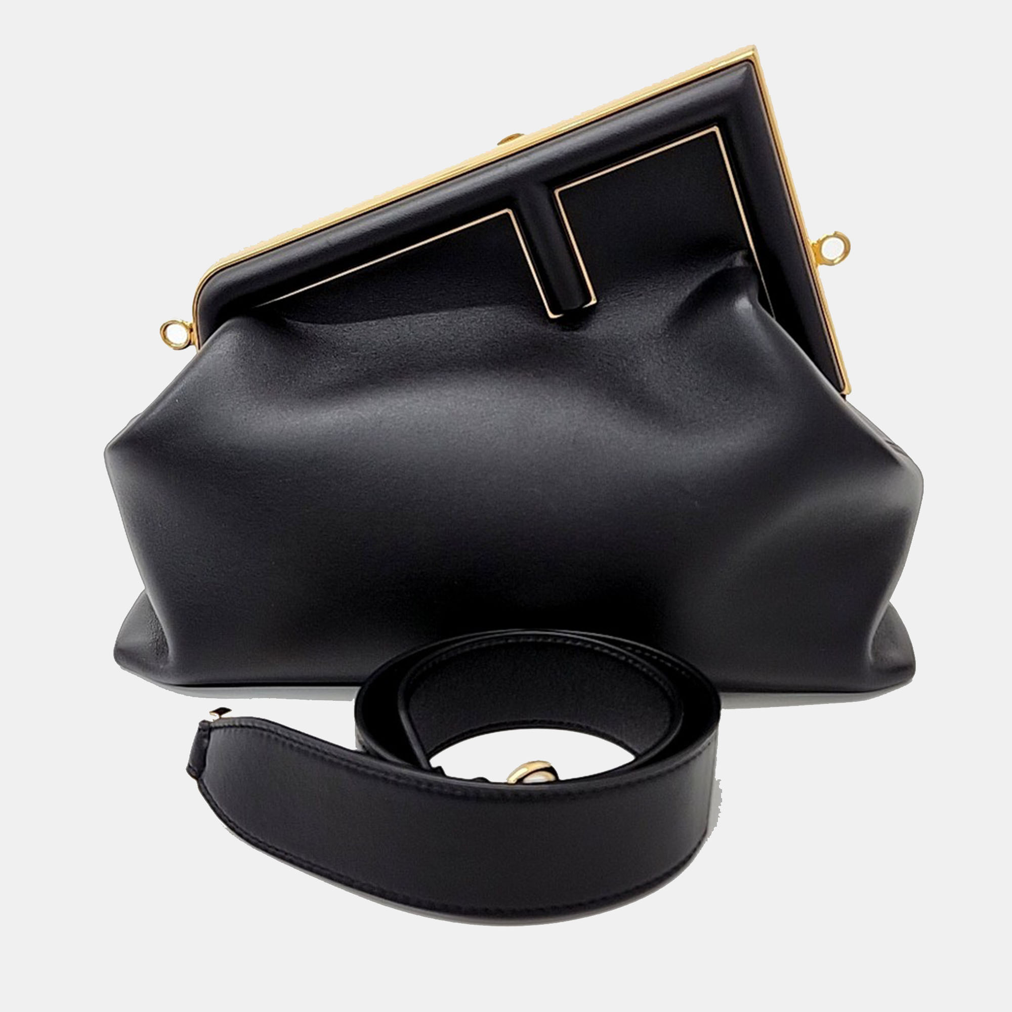 

Fendi Black Leather First Bag Medium