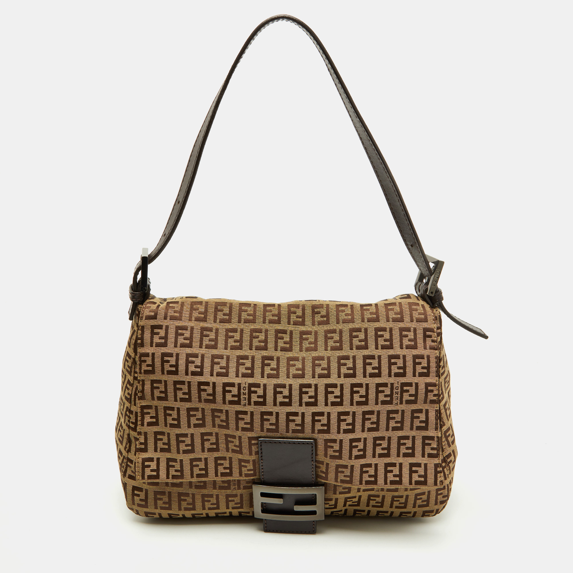 

Fendi Beige/Brown Zucchino Canvas and Leather Mama Baguette Bag